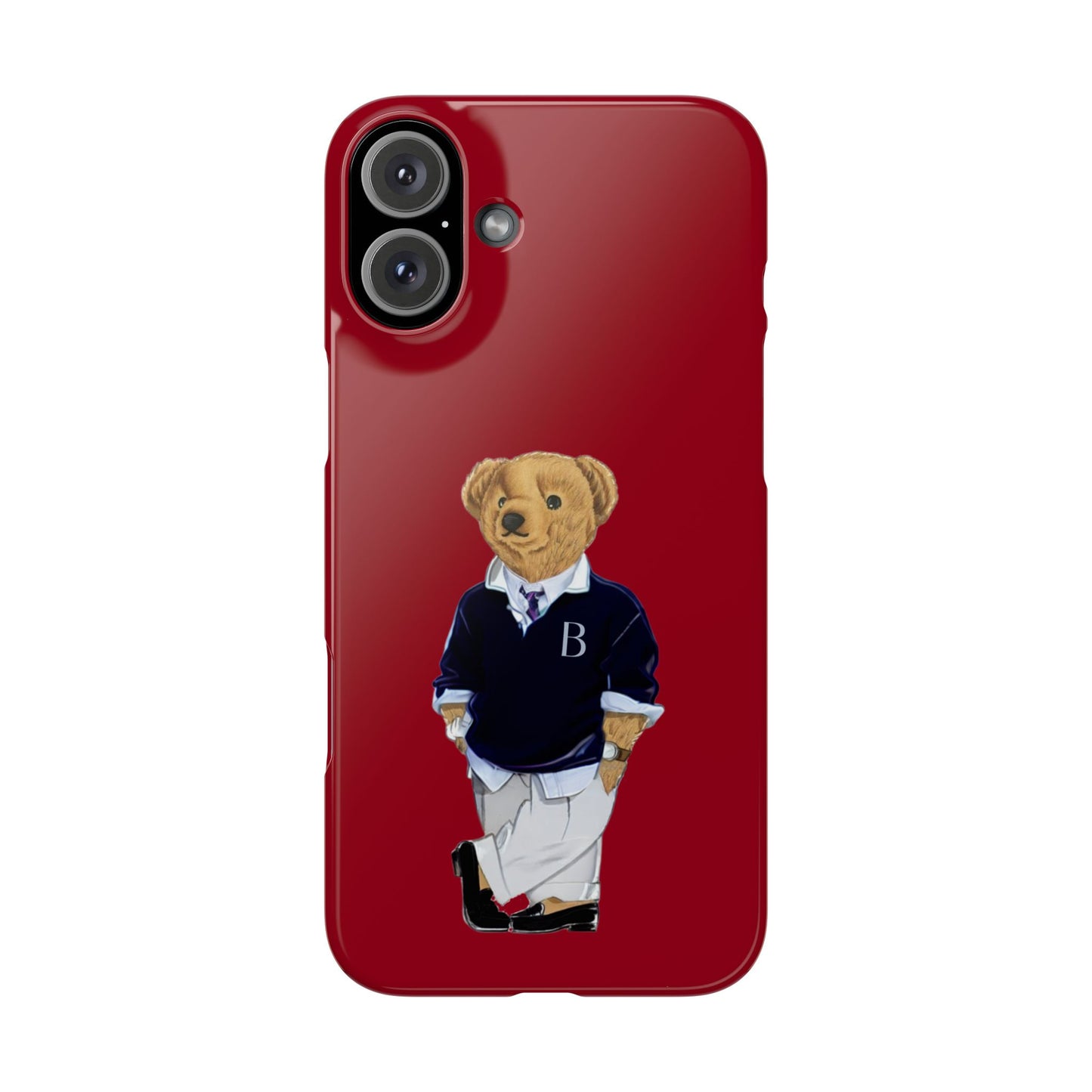 Red Bear Snap Case – Bold & Stylish