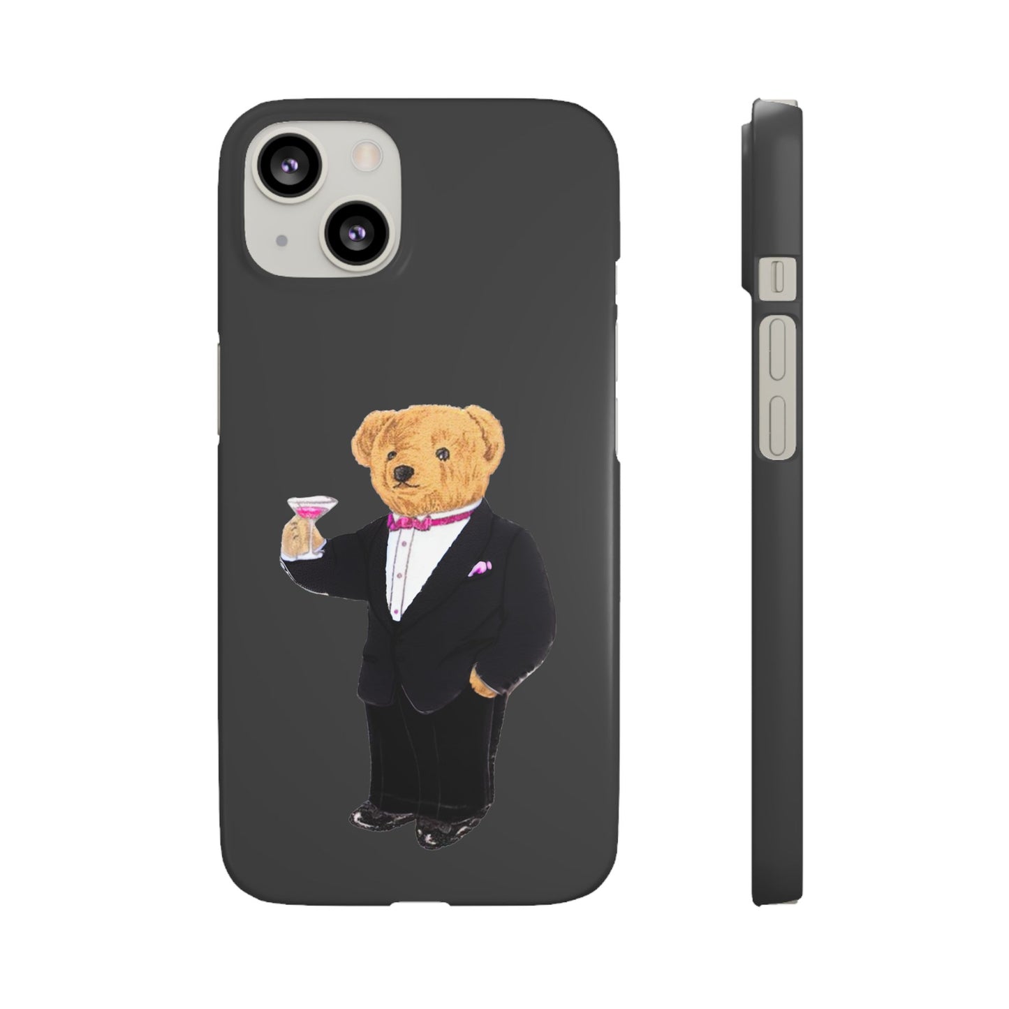 Light Black Bear Snap Case – Bold & Stylish