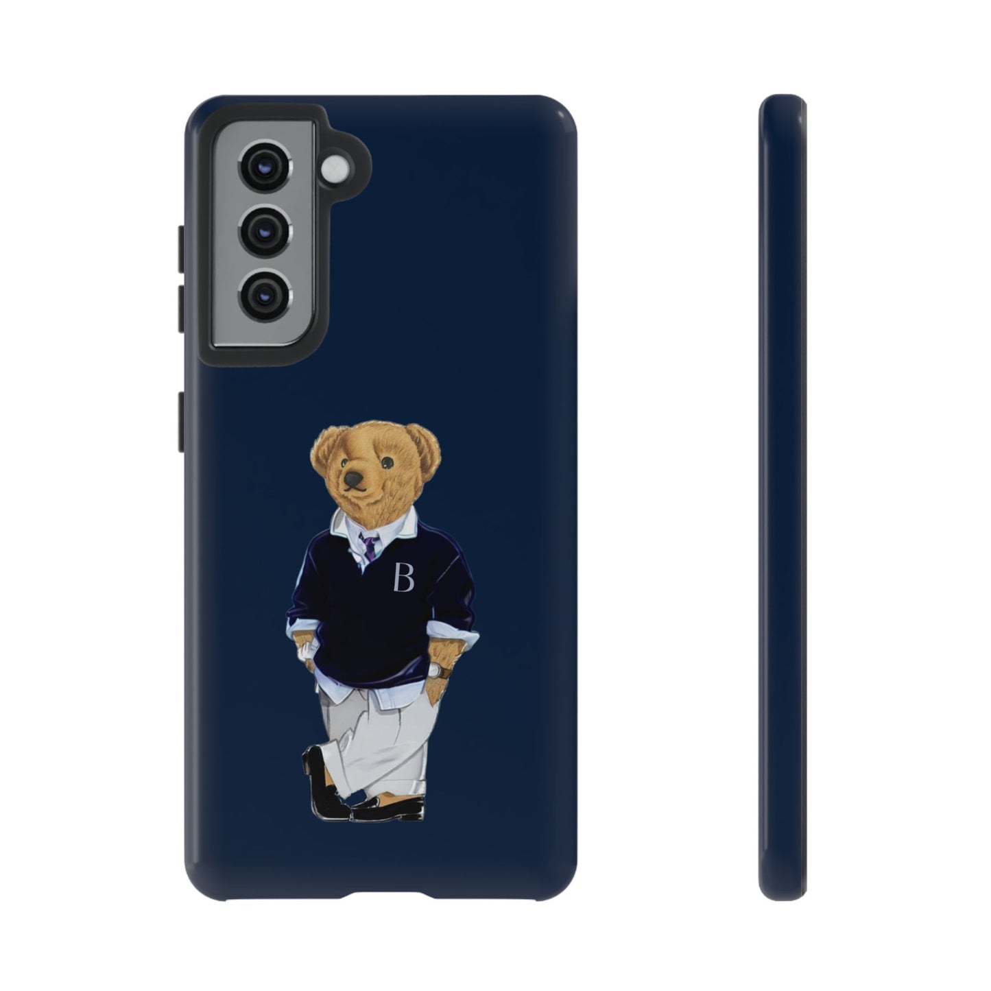 Dark Blue Bear Though Phone Case