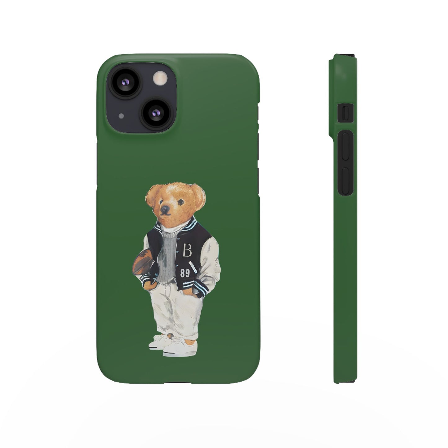 Dark Green Bear Snap Case – Bold & Stylish