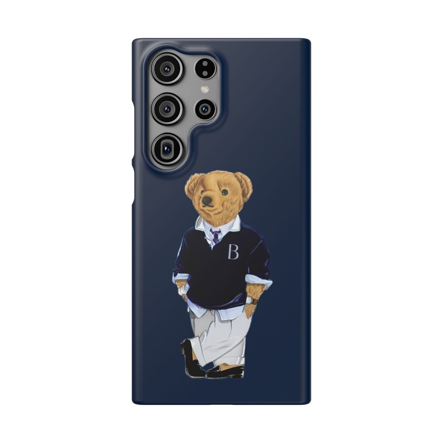 Dark Blue Bear Snap Case – Bold & Stylish