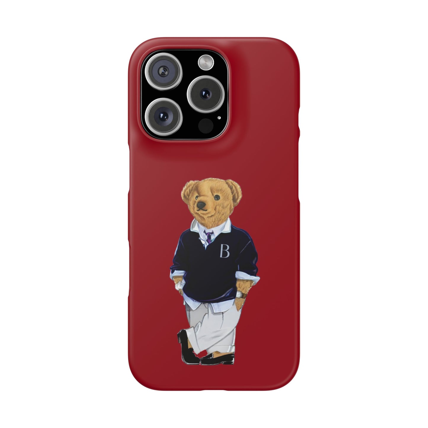 Red Bear Snap Case – Bold & Stylish