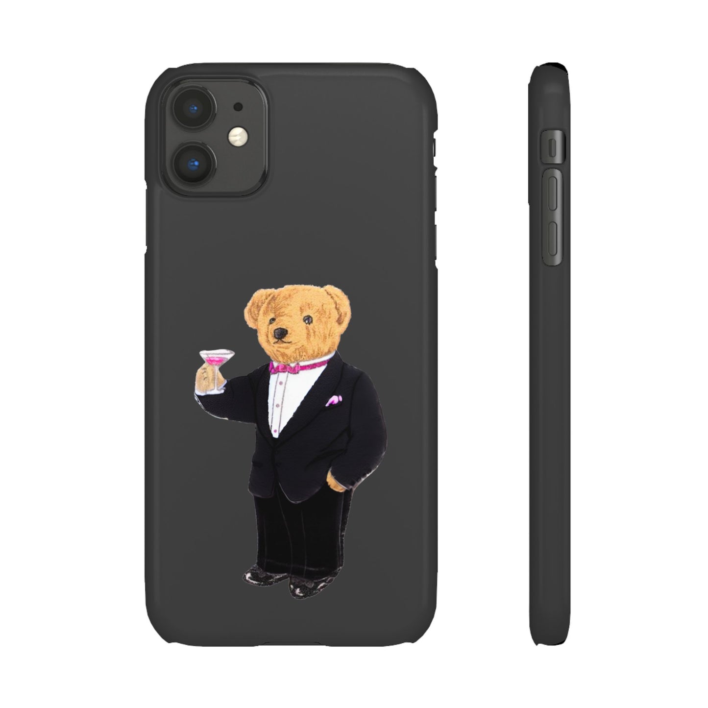 Light Black Bear Snap Case – Bold & Stylish