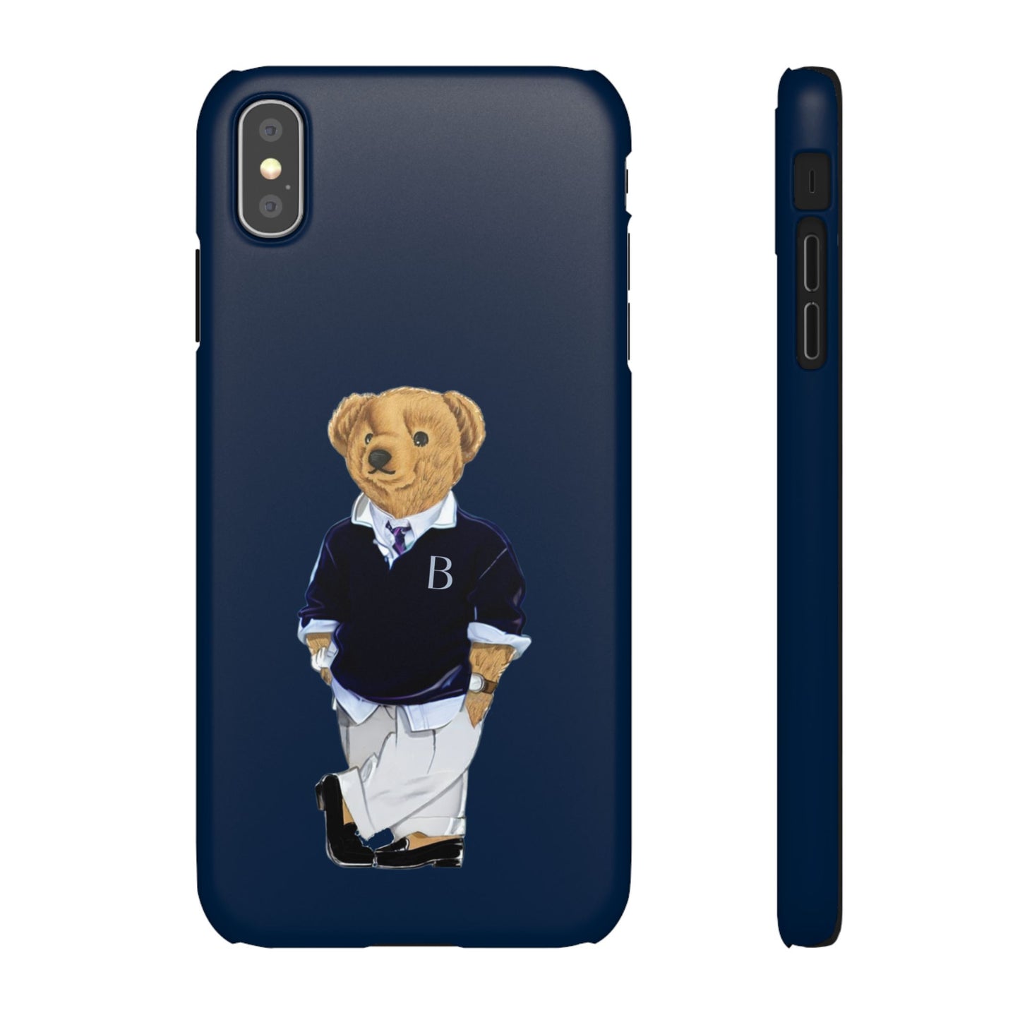 Dark Blue Bear Snap Case – Bold & Stylish