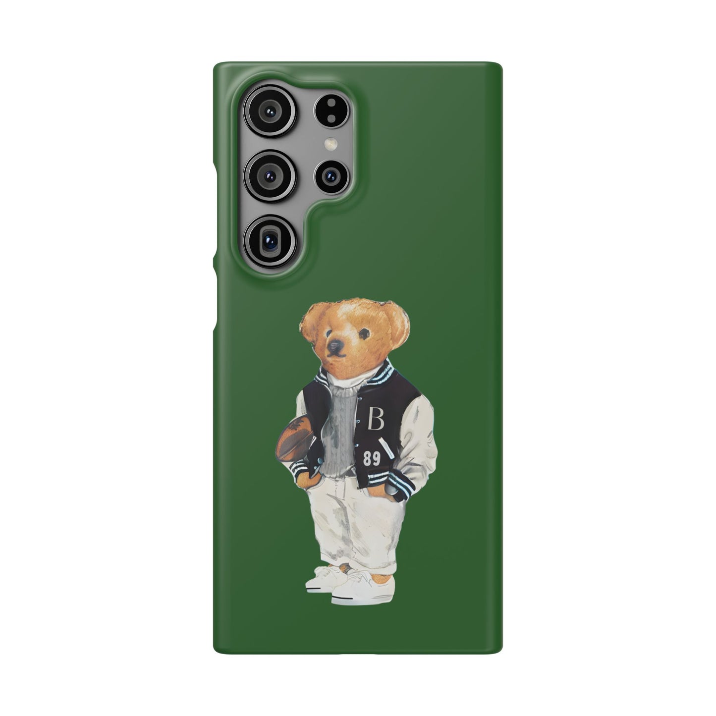 Dark Green Bear Snap Case – Bold & Stylish