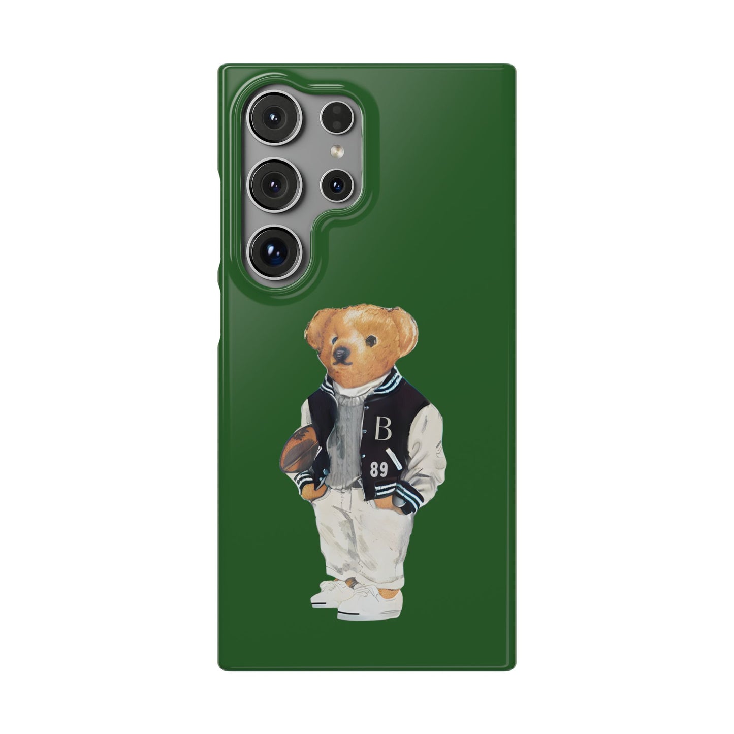 Dark Green Bear Snap Case – Bold & Stylish