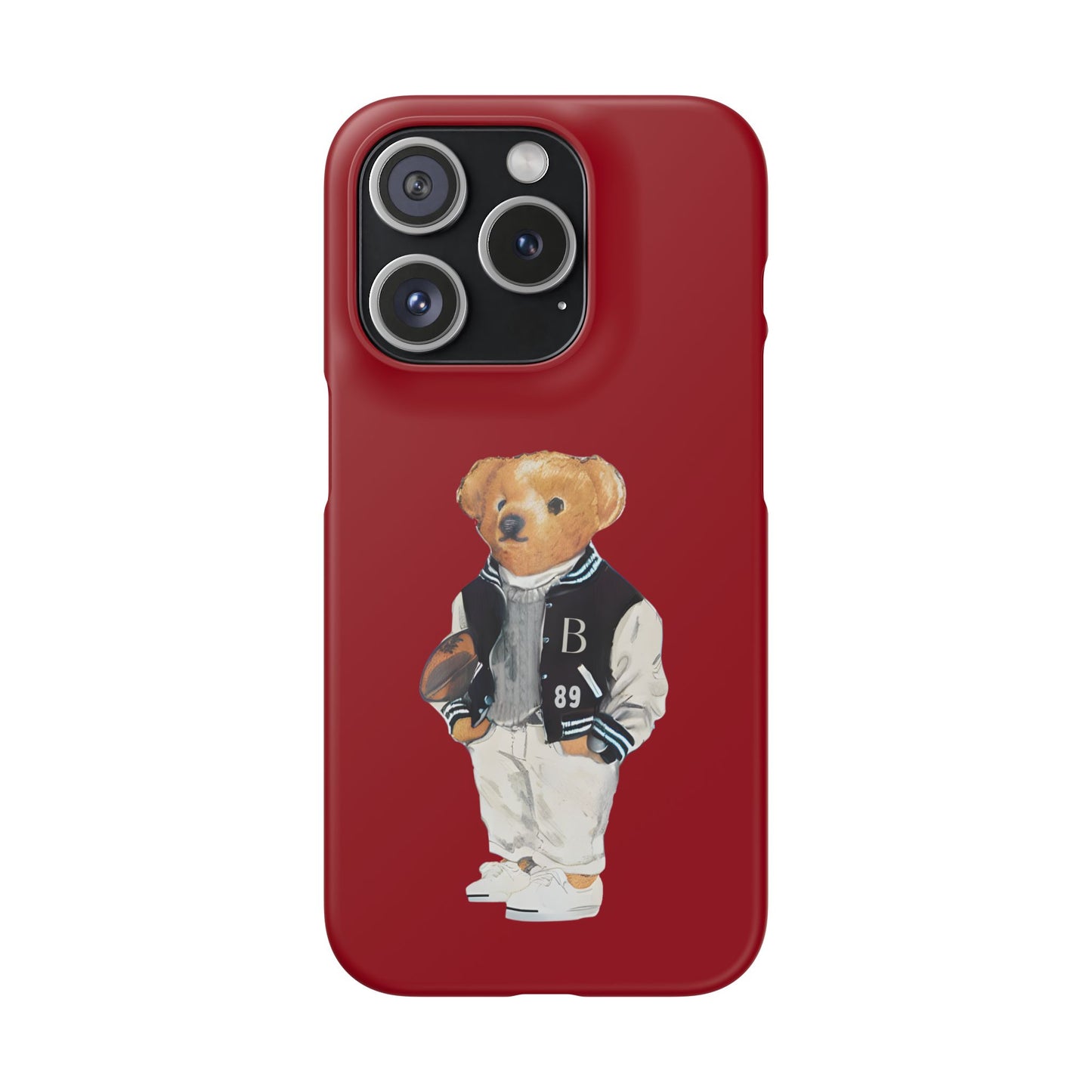 Red Bear Snap Case – Bold & Stylish