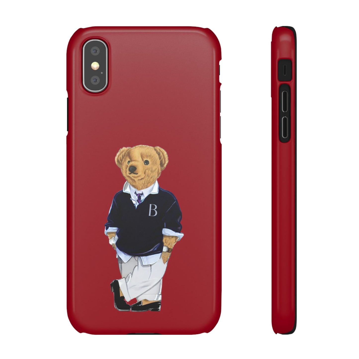 Red Bear Snap Case – Bold & Stylish