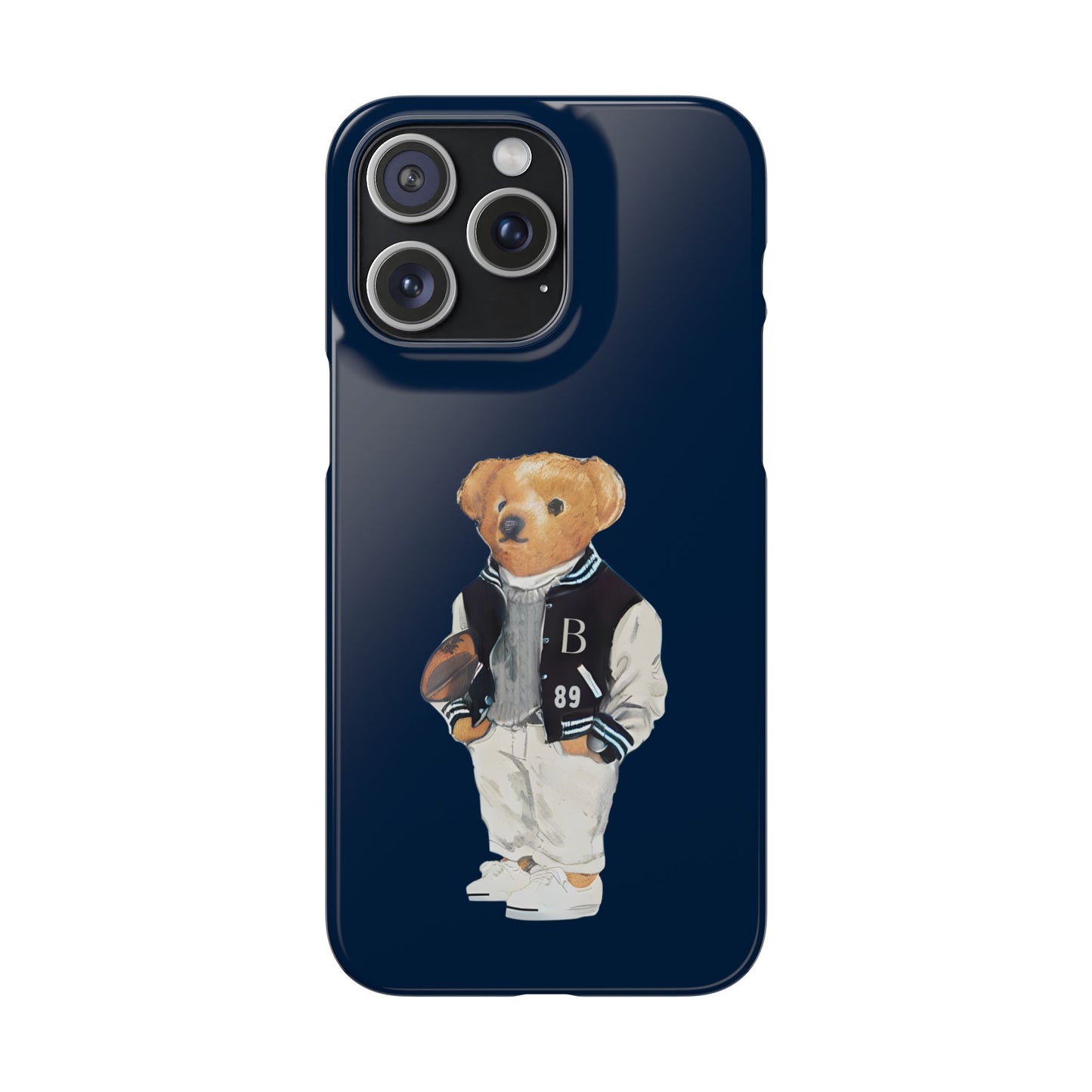 Dark Blue Bear Snap Case – Bold & Stylish