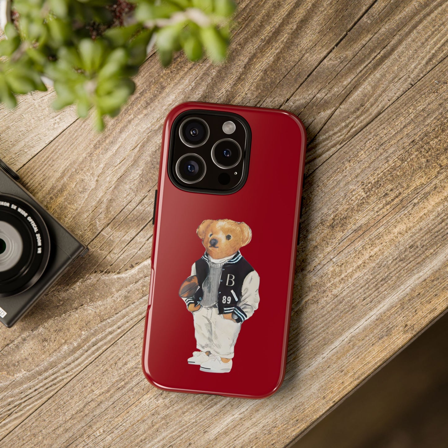 Red Tough Bear Phone Case