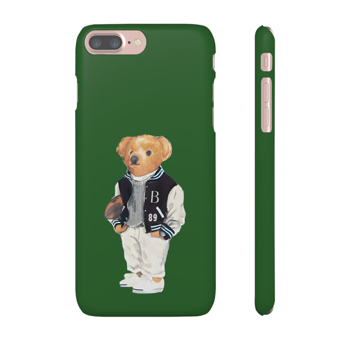 Dark Green Bear Snap Case – Bold & Stylish