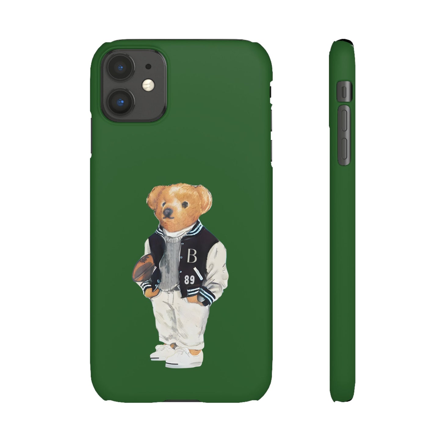 Dark Green Bear Snap Case – Bold & Stylish