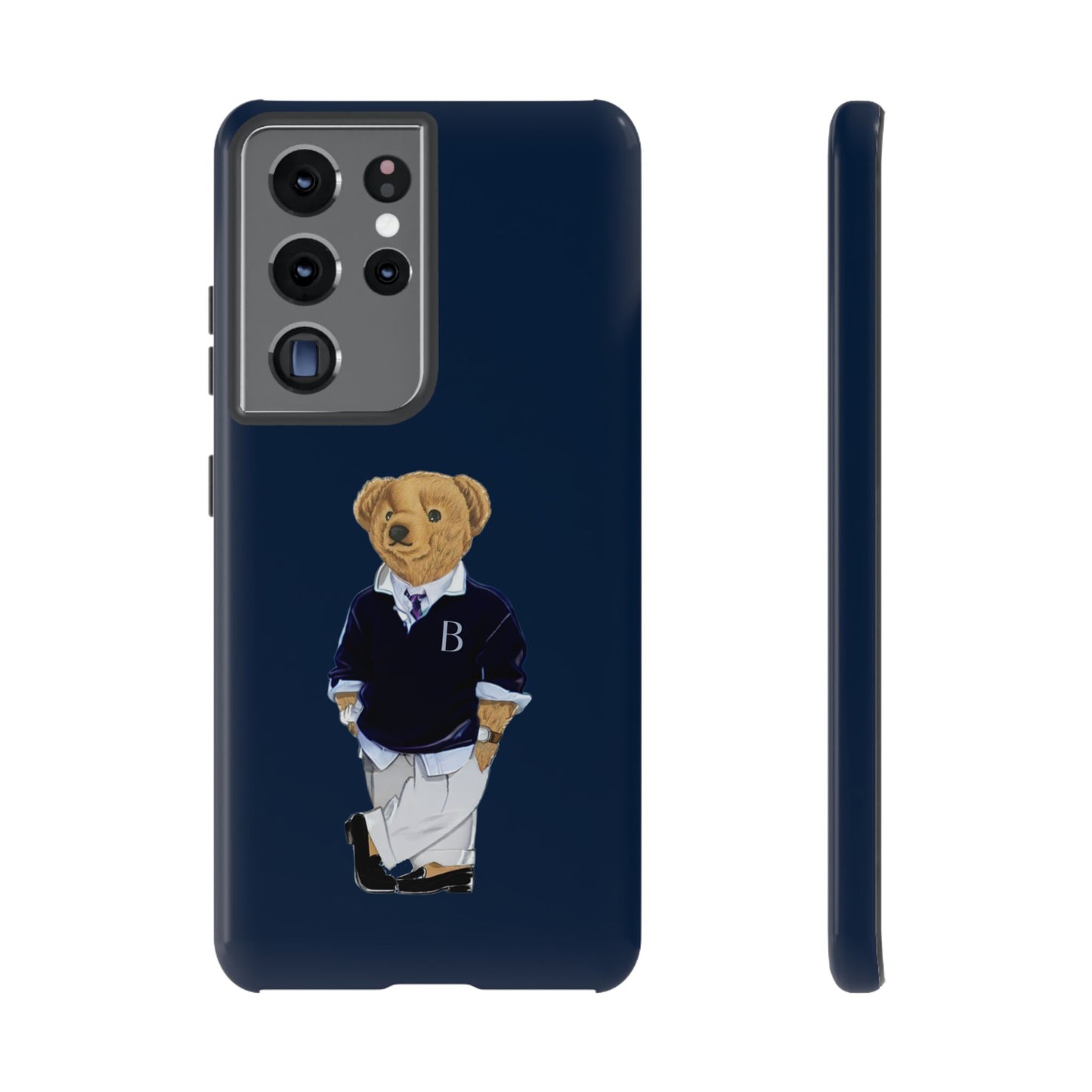 Dark Blue Bear Though Phone Case