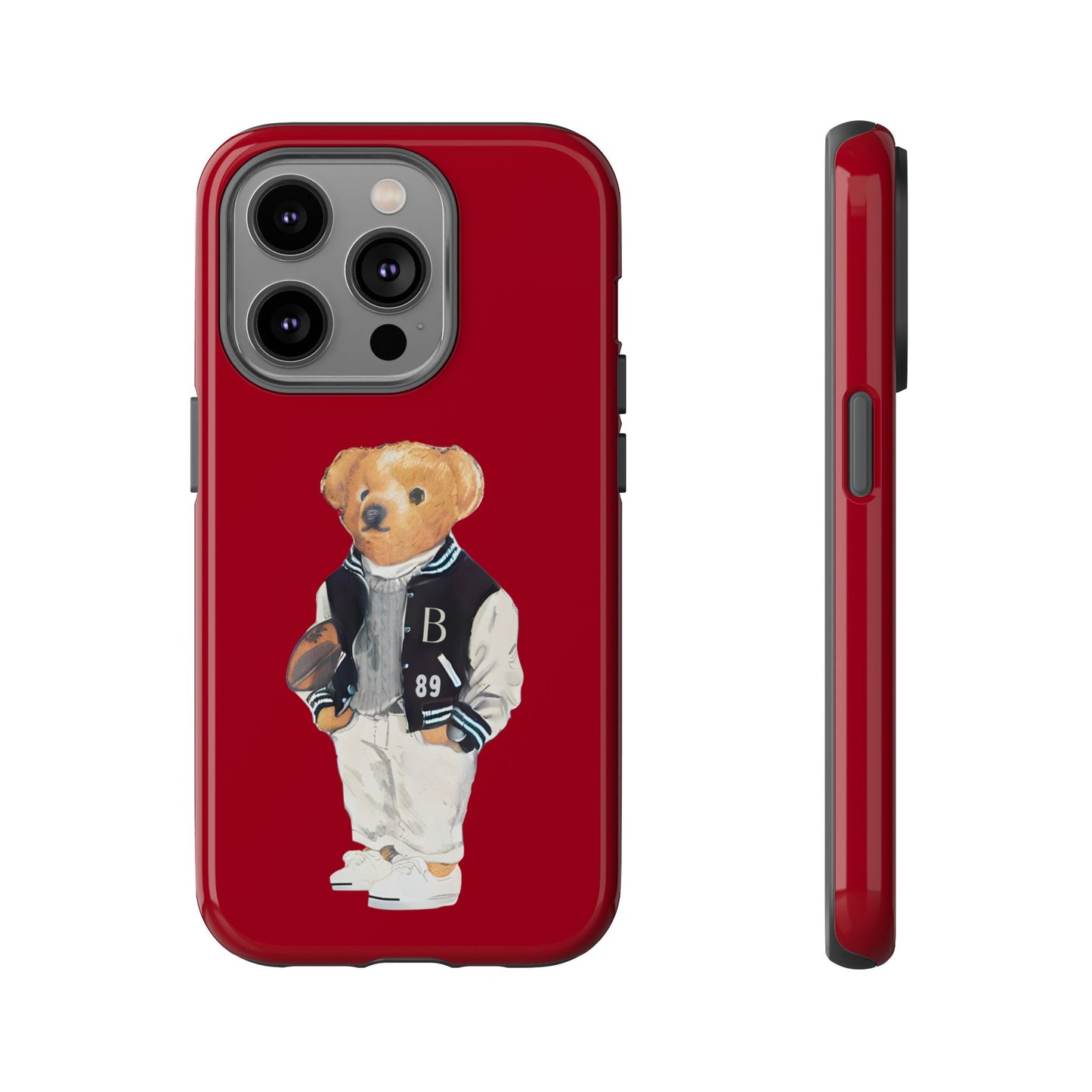 Red Tough Bear Phone Case