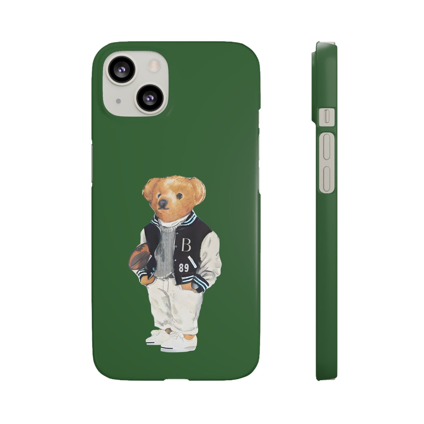 Dark Green Bear Snap Case – Bold & Stylish