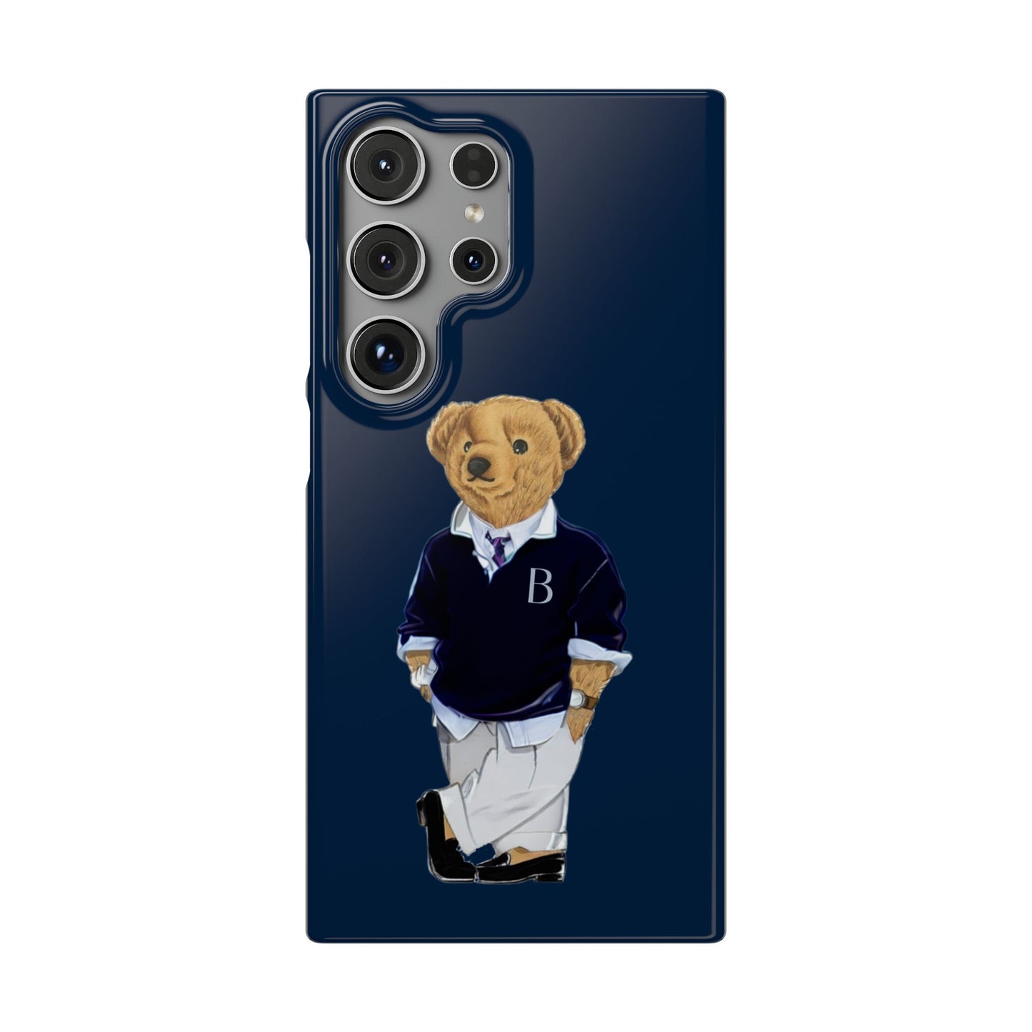 Dark Blue Bear Snap Case – Bold & Stylish