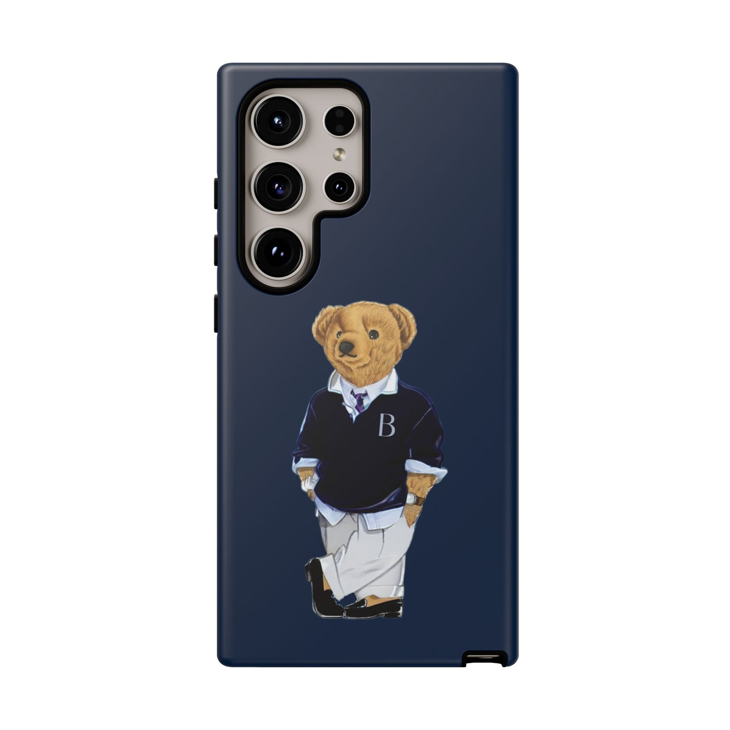 Dark Blue Bear Though Phone Case