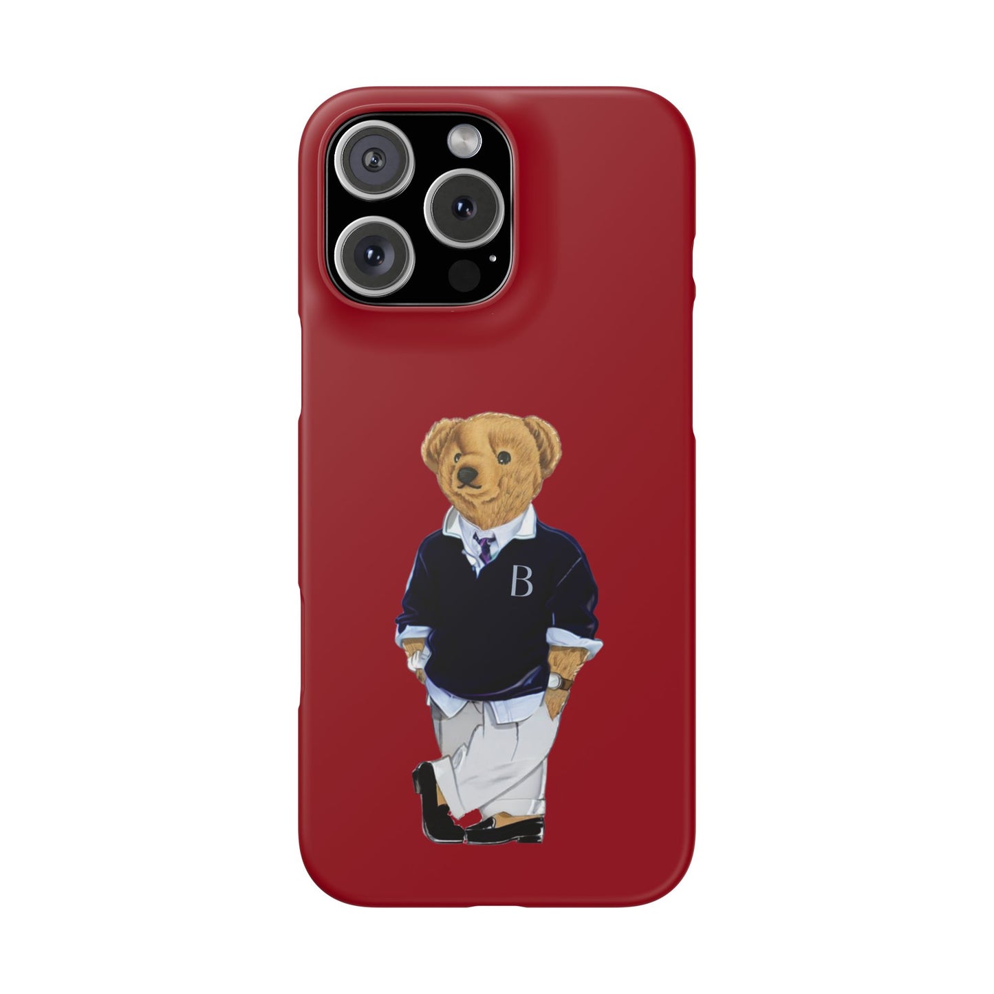 Red Bear Snap Case – Bold & Stylish