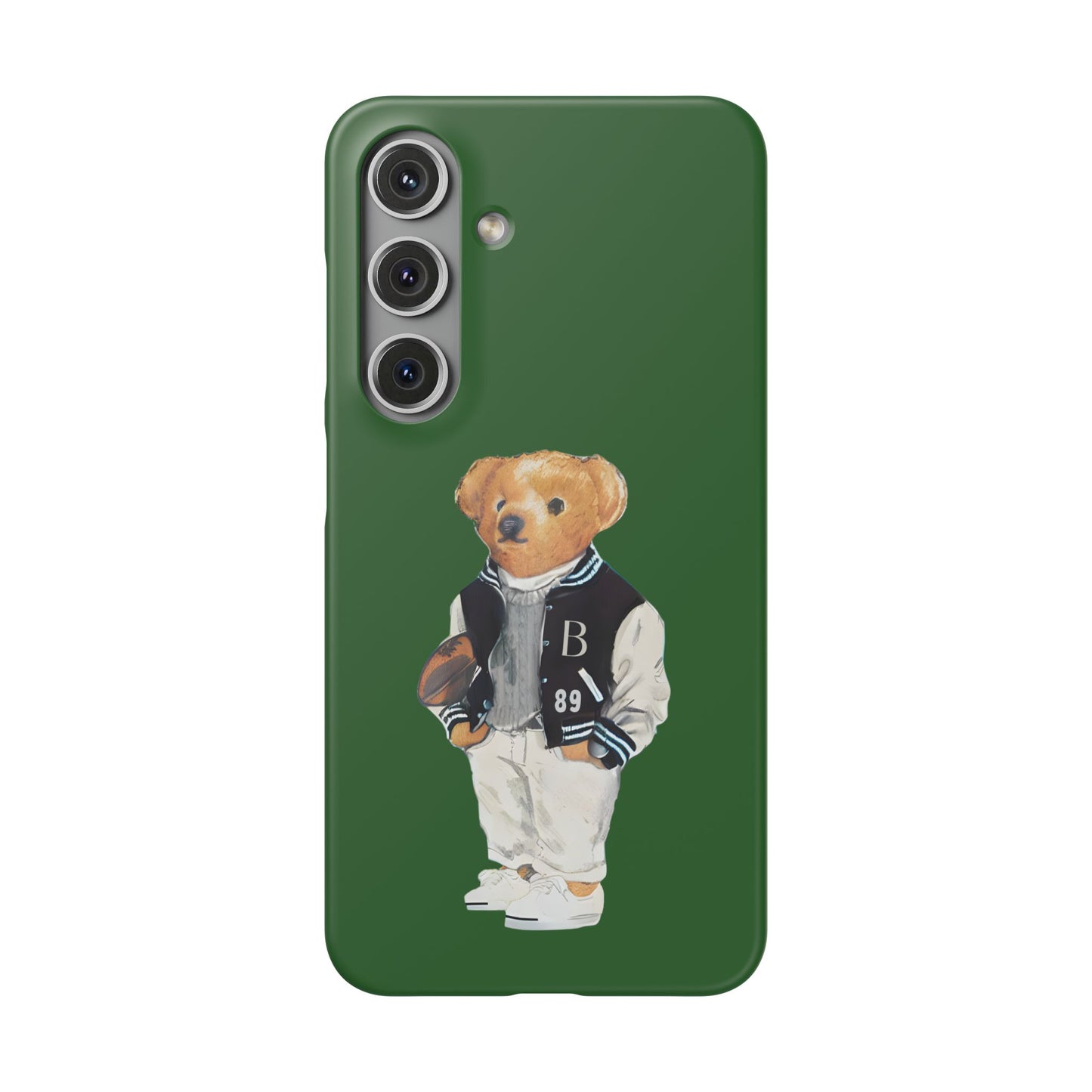 Dark Green Bear Snap Case – Bold & Stylish