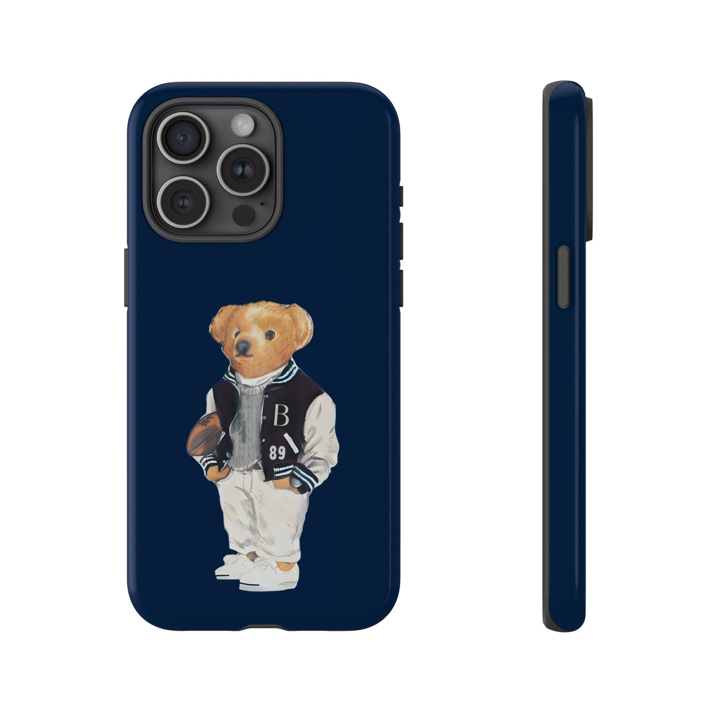 Dark Blue Tough Bear Phone Case