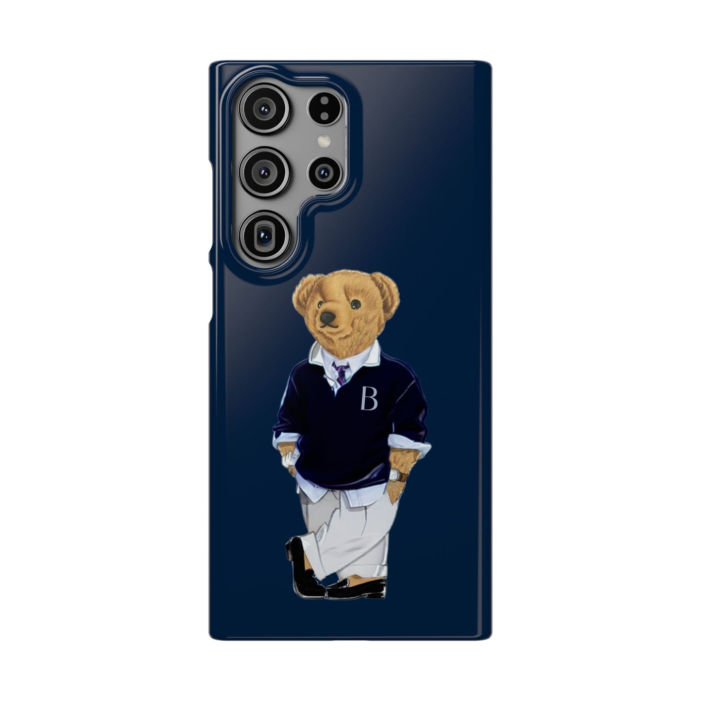 Dark Blue Bear Snap Case – Bold & Stylish