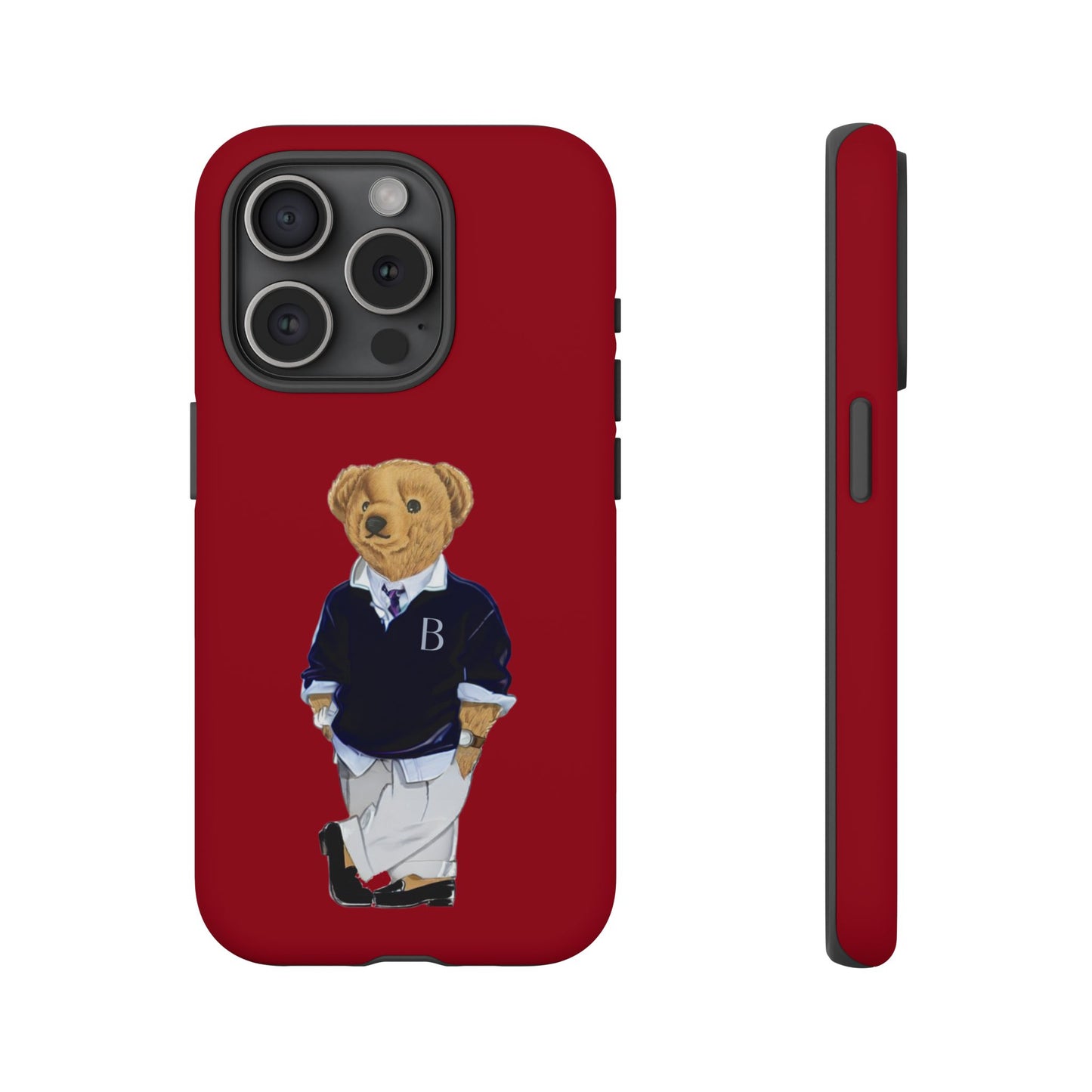 Red Bear Though Phone Case