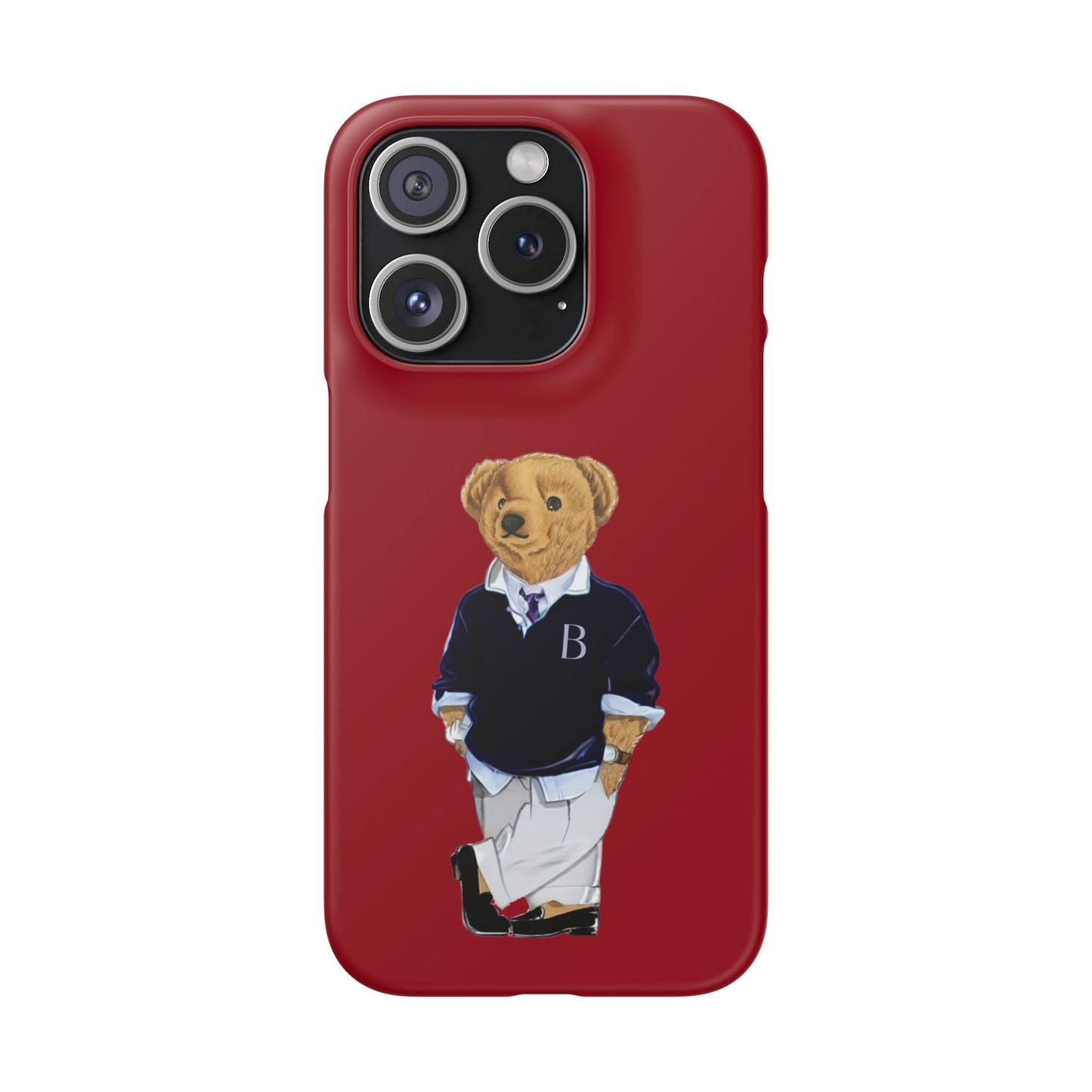 Red Bear Snap Case – Bold & Stylish