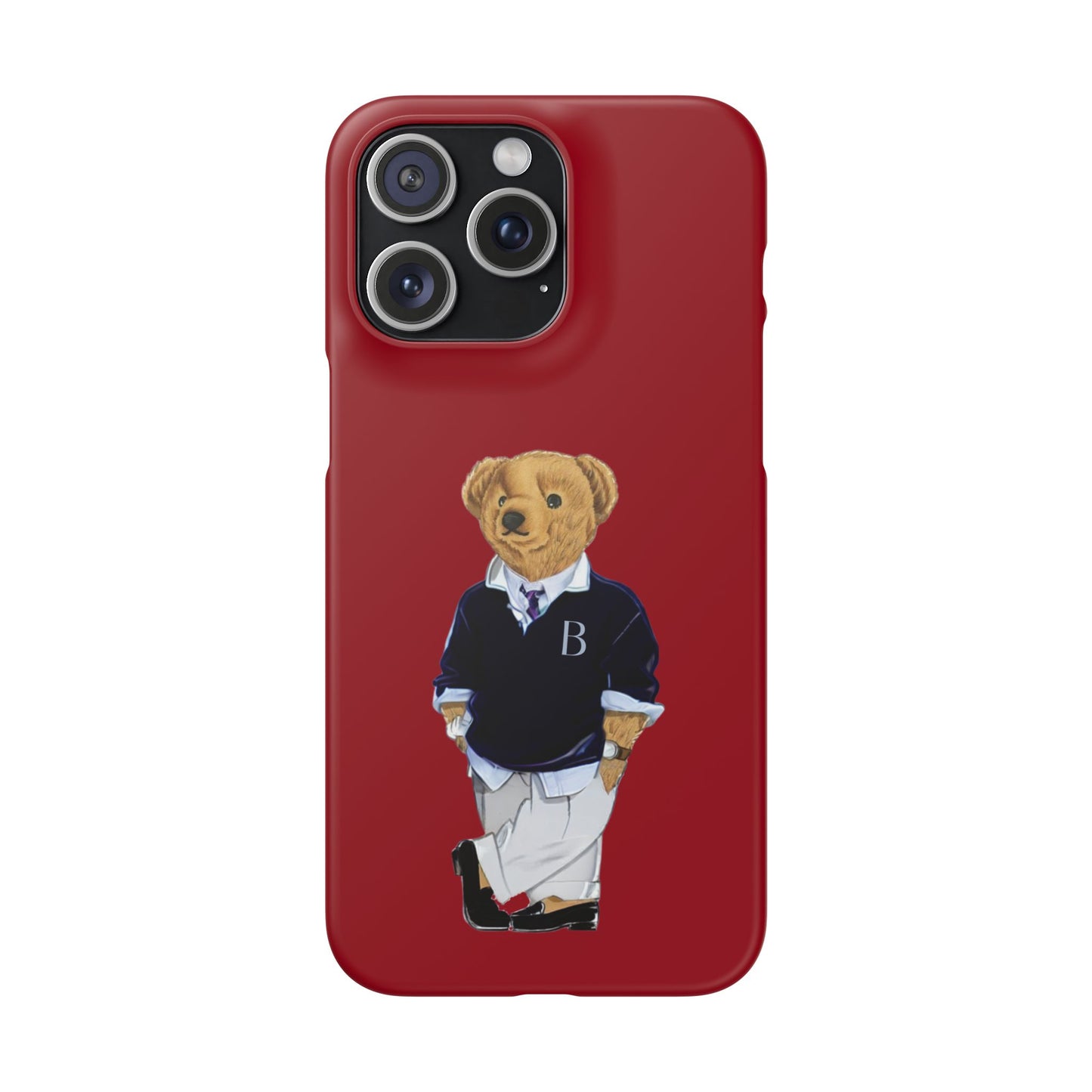 Red Bear Snap Case – Bold & Stylish