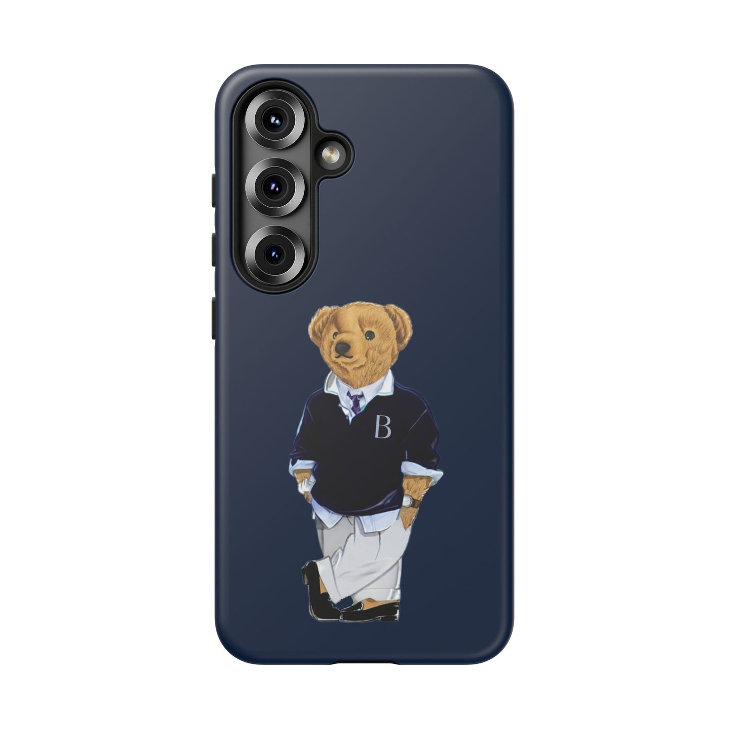 Dark Blue Bear Though Phone Case