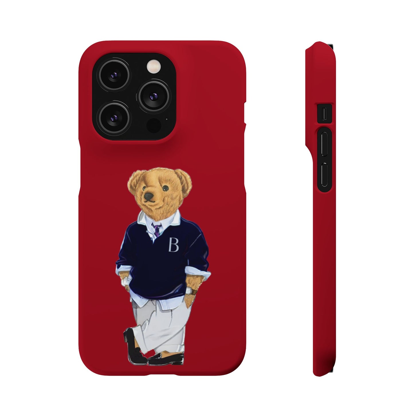 Red Bear Snap Case – Bold & Stylish