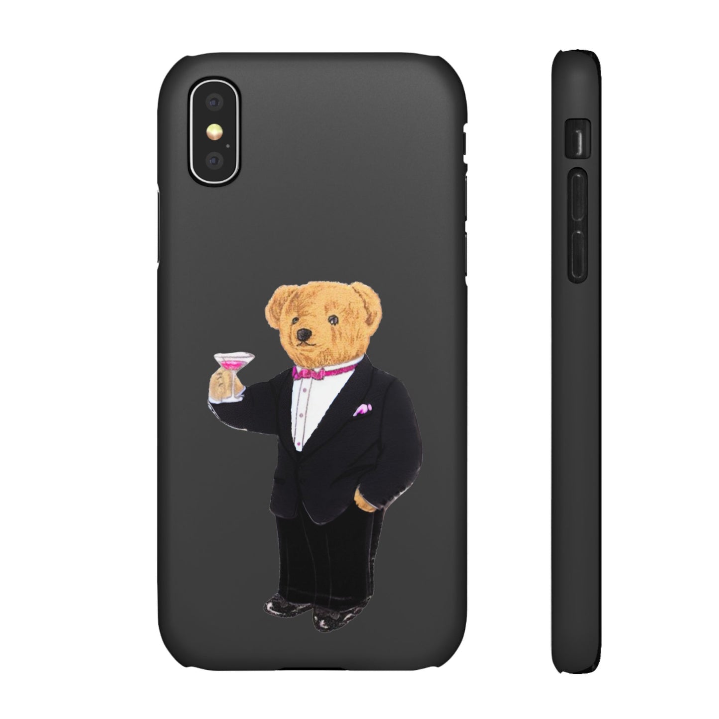 Light Black Bear Snap Case – Bold & Stylish