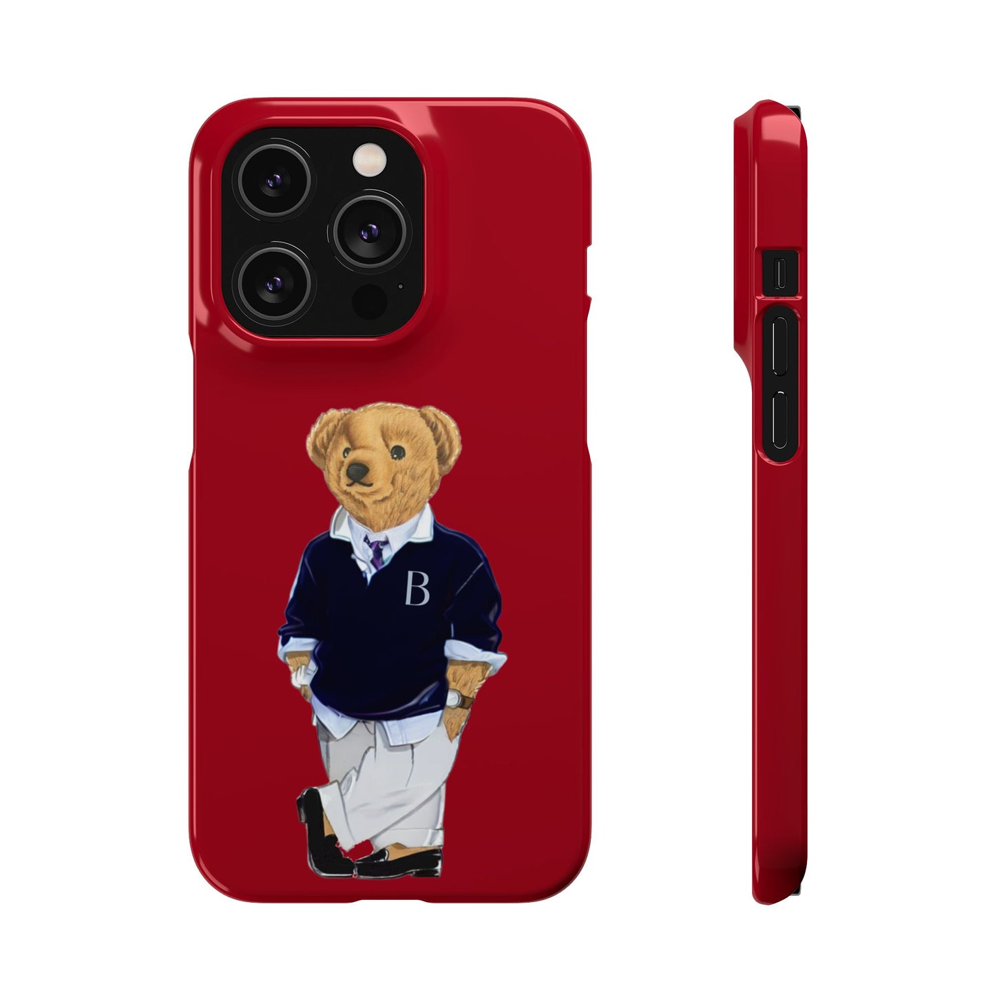 Red Bear Snap Case – Bold & Stylish