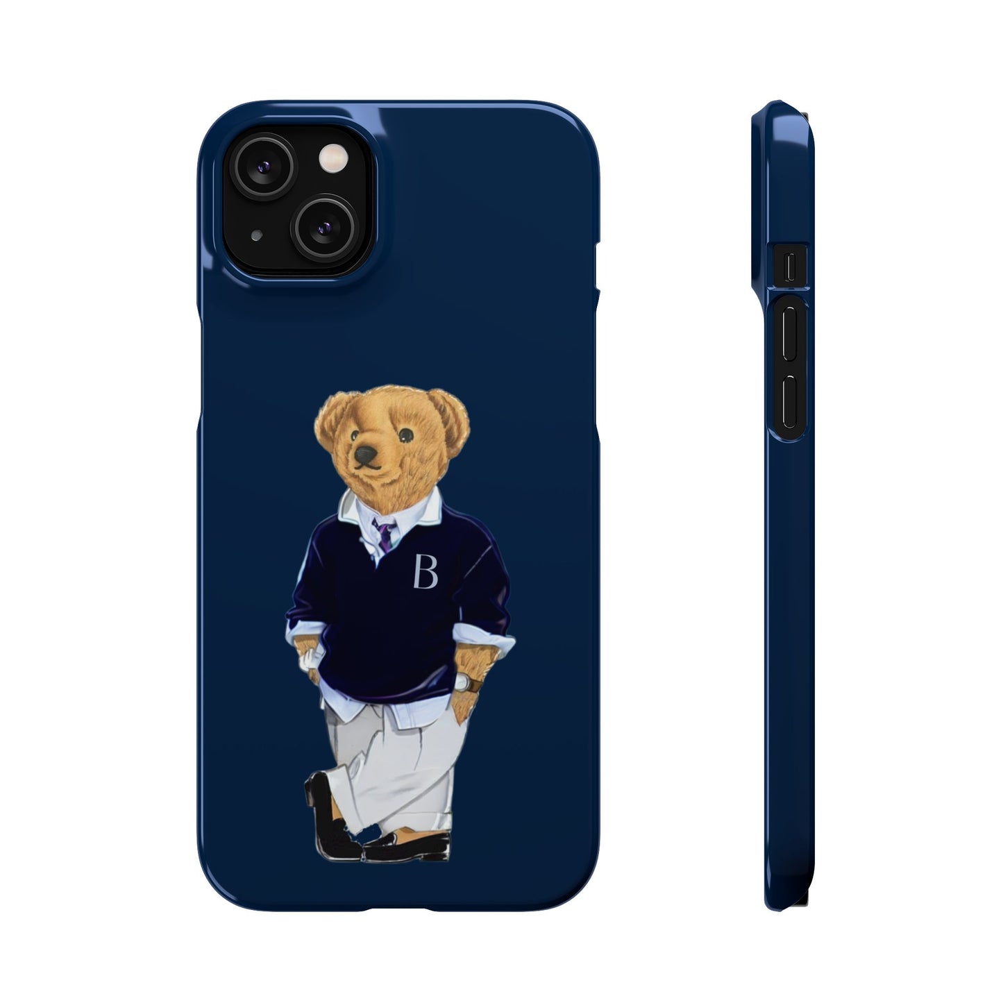 Dark Blue Bear Snap Case – Bold & Stylish