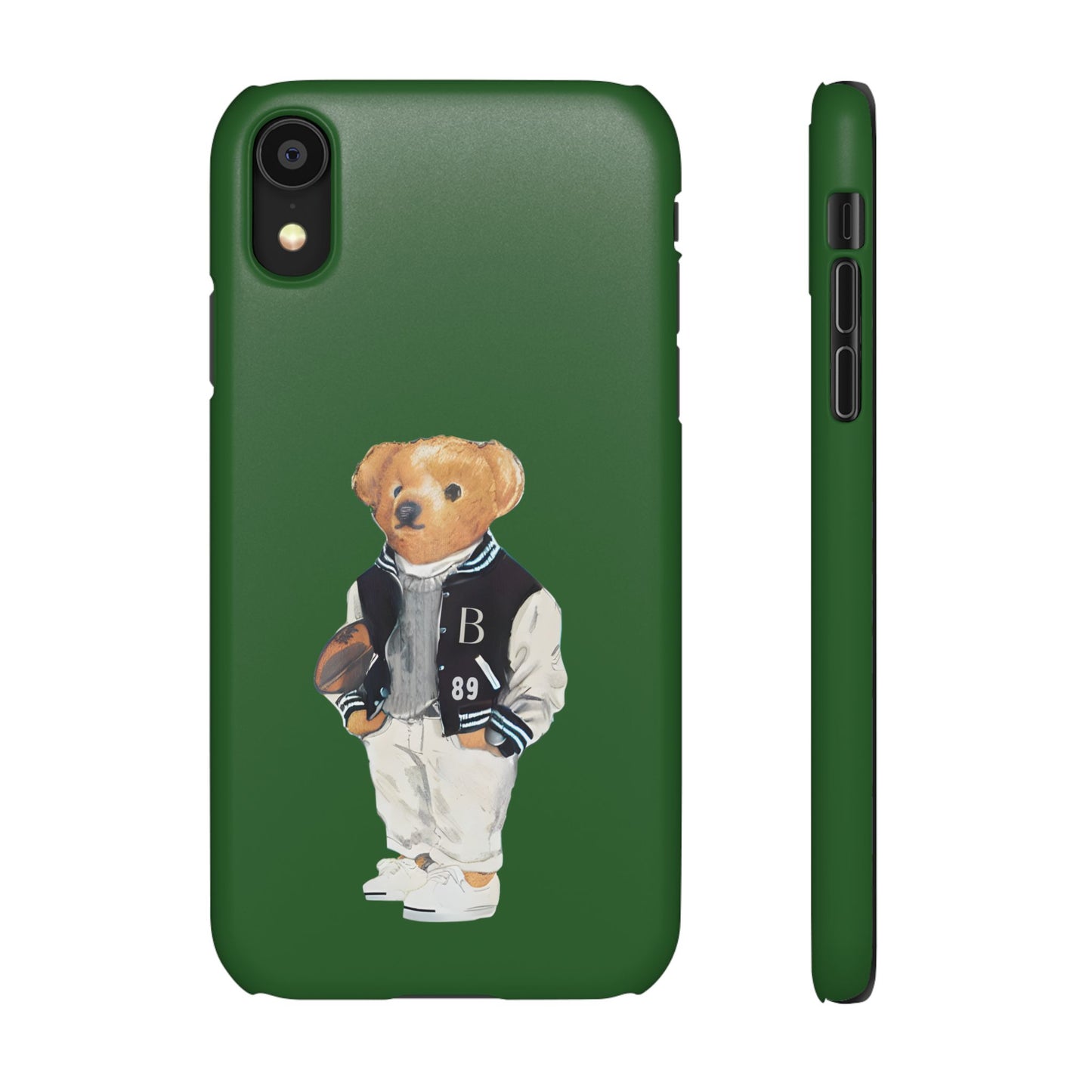 Dark Green Bear Snap Case – Bold & Stylish