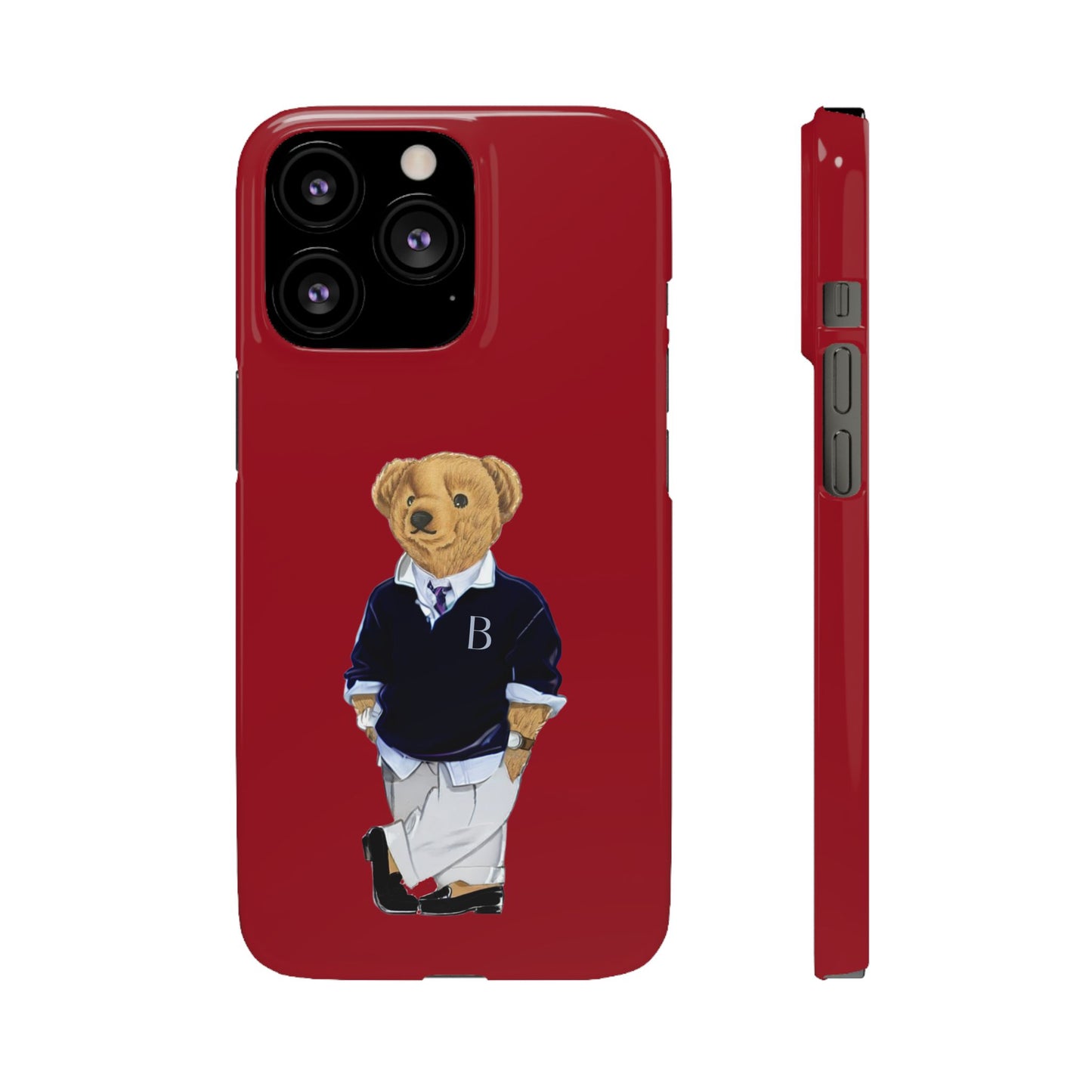 Red Bear Snap Case – Bold & Stylish