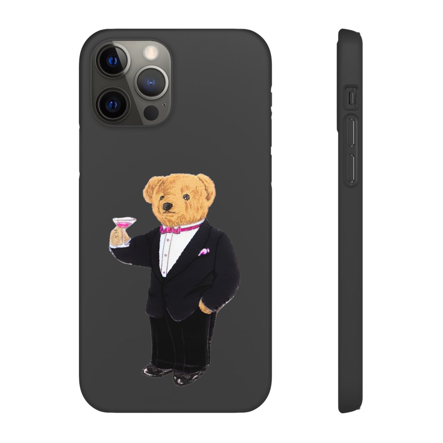 Light Black Bear Snap Case – Bold & Stylish