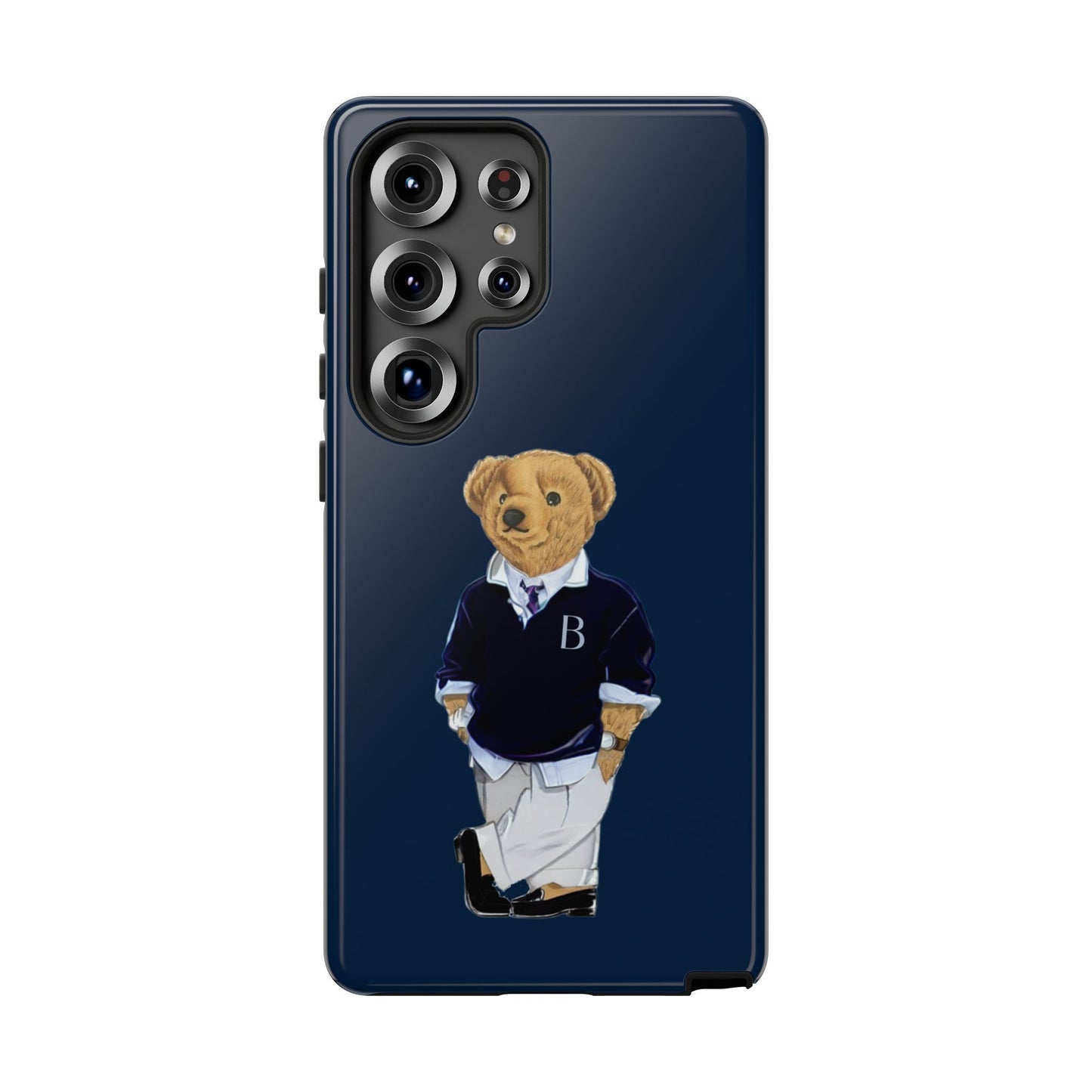 Dark Blue Bear Though Phone Case