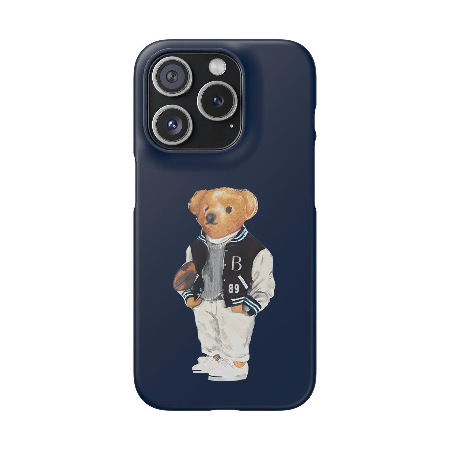 Dark Blue Bear Snap Case – Bold & Stylish