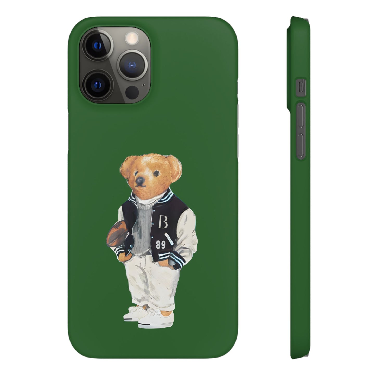 Dark Green Bear Snap Case – Bold & Stylish