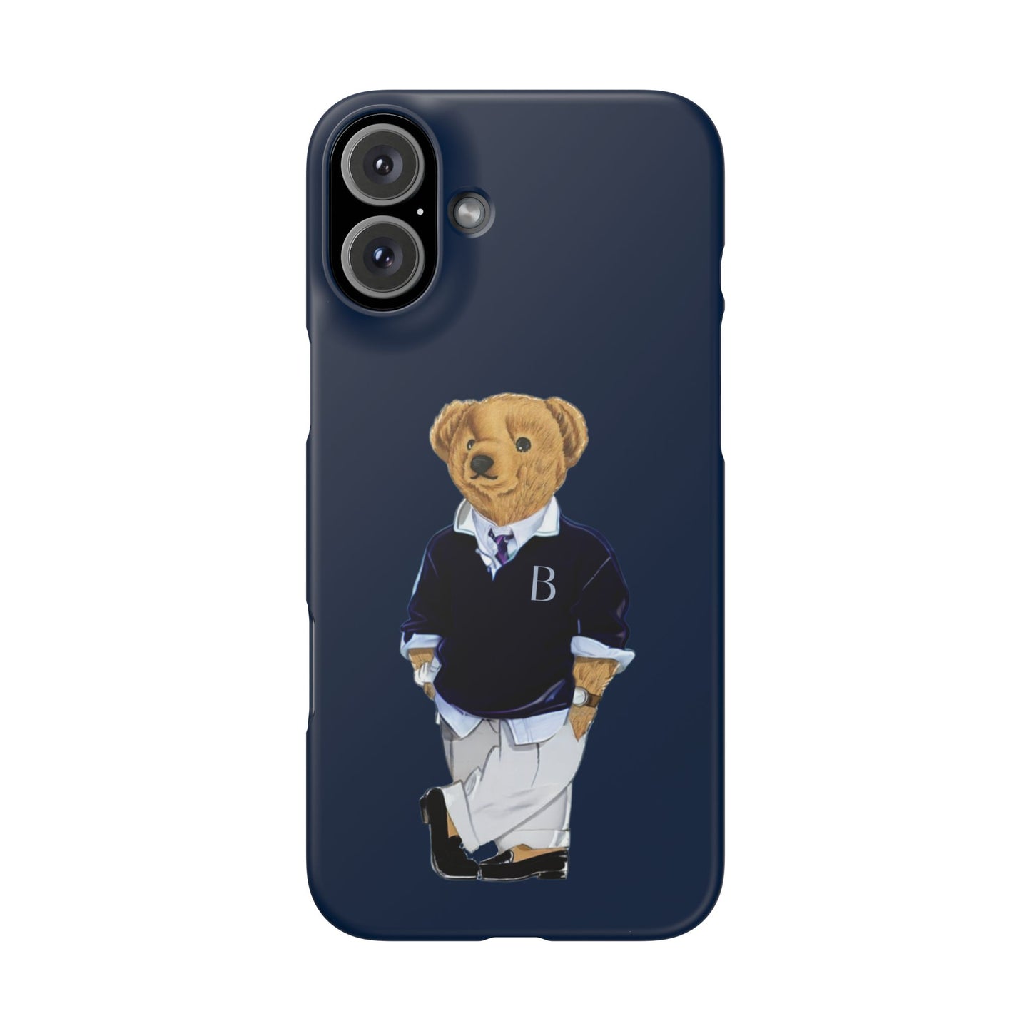 Dark Blue Bear Snap Case – Bold & Stylish