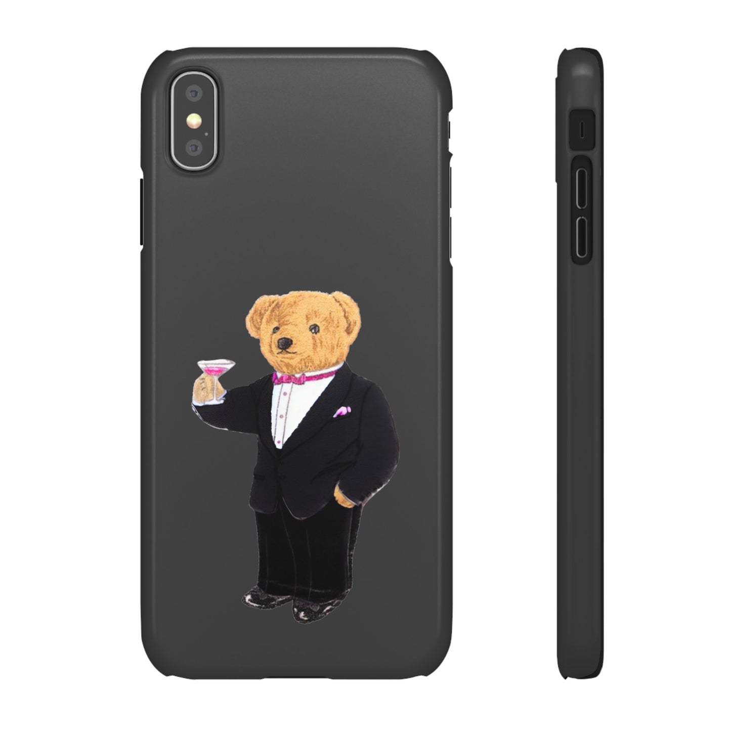 Light Black Bear Snap Case – Bold & Stylish