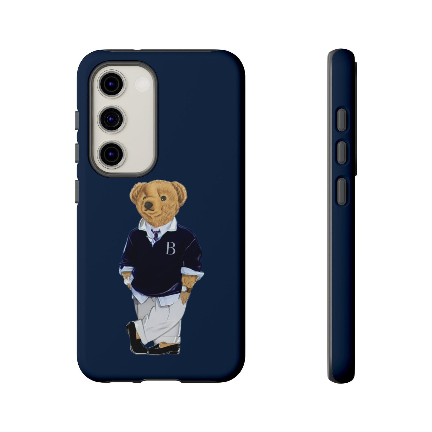 Dark Blue Bear Though Phone Case