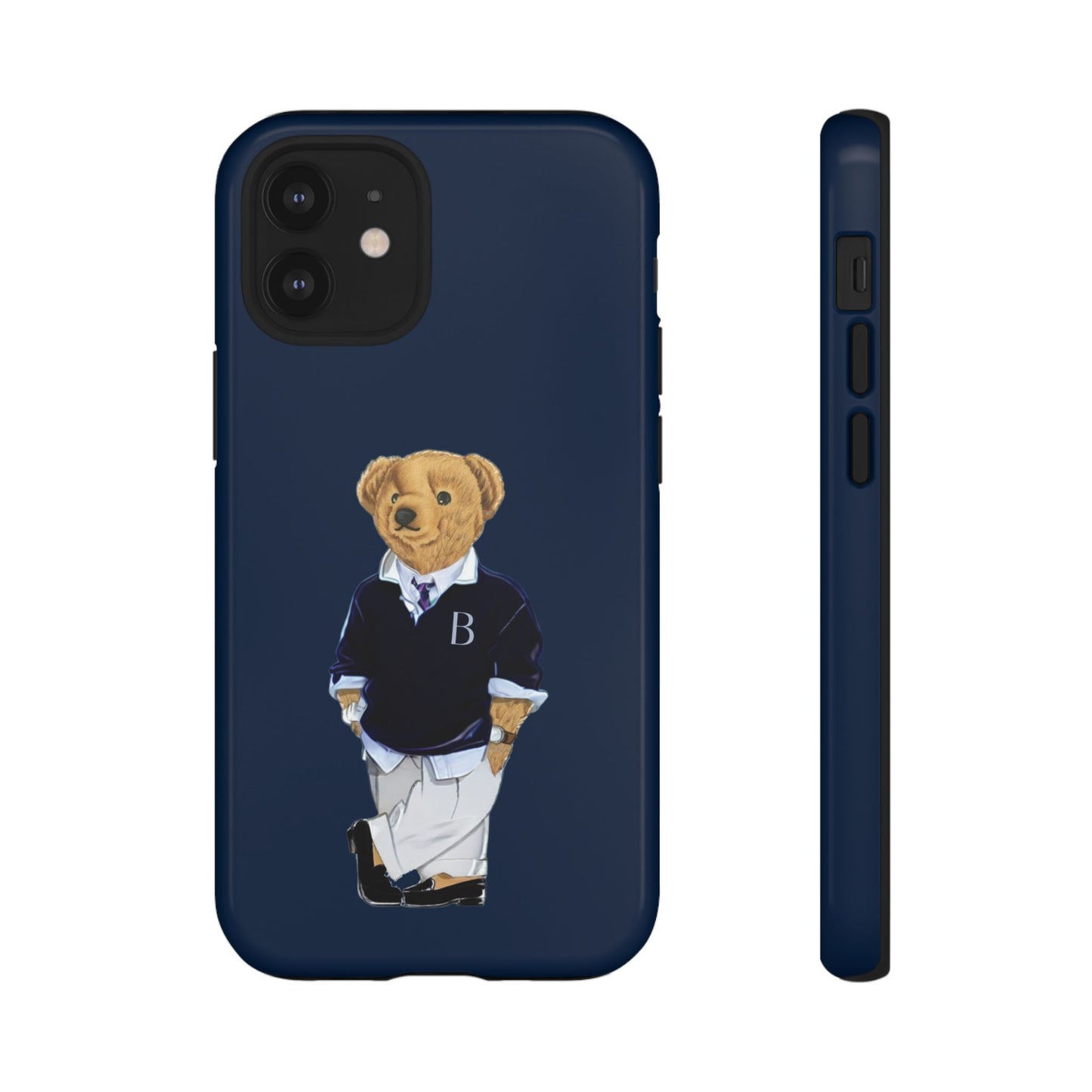 Dark Blue Bear Though Phone Case