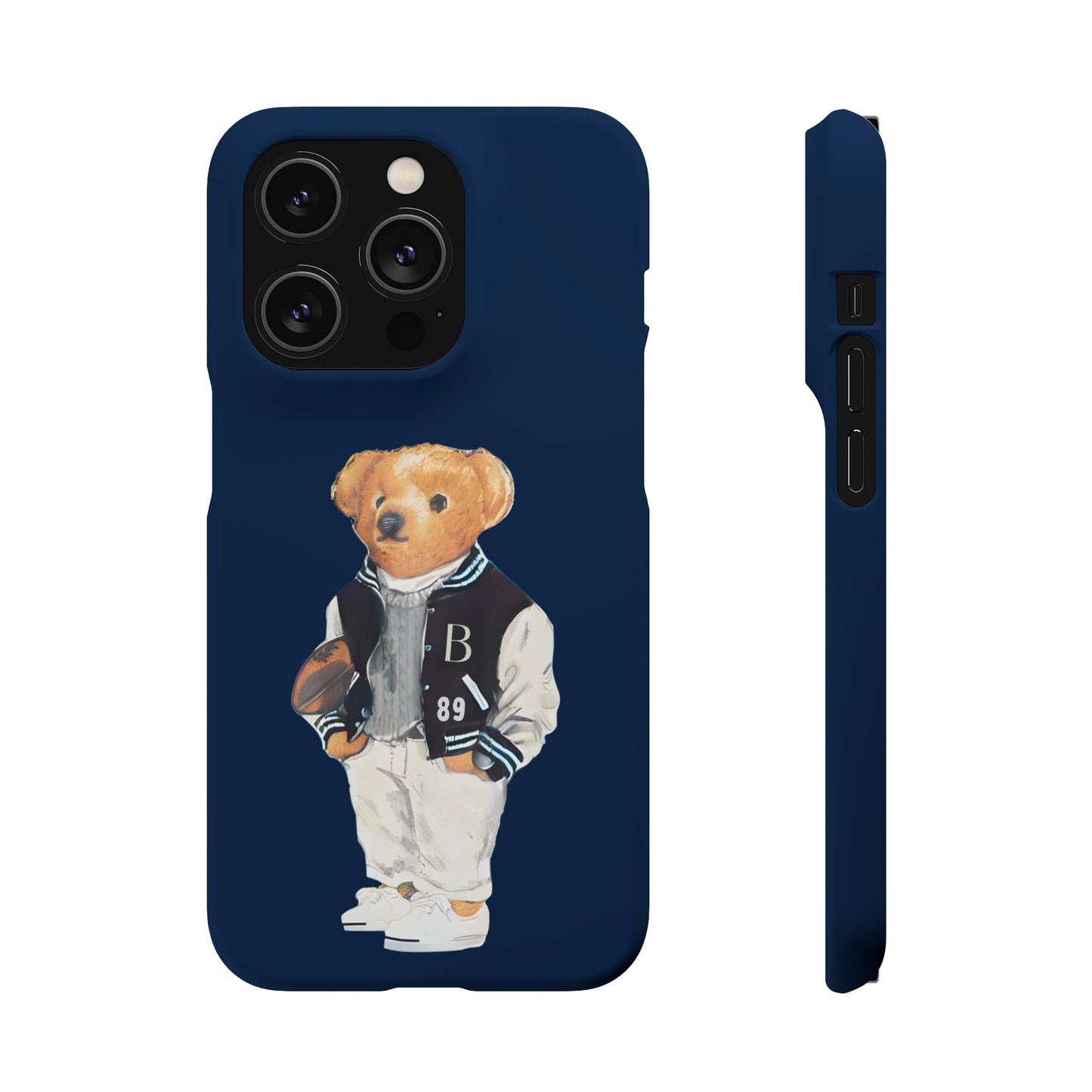 Dark Blue Bear Snap Case – Bold & Stylish