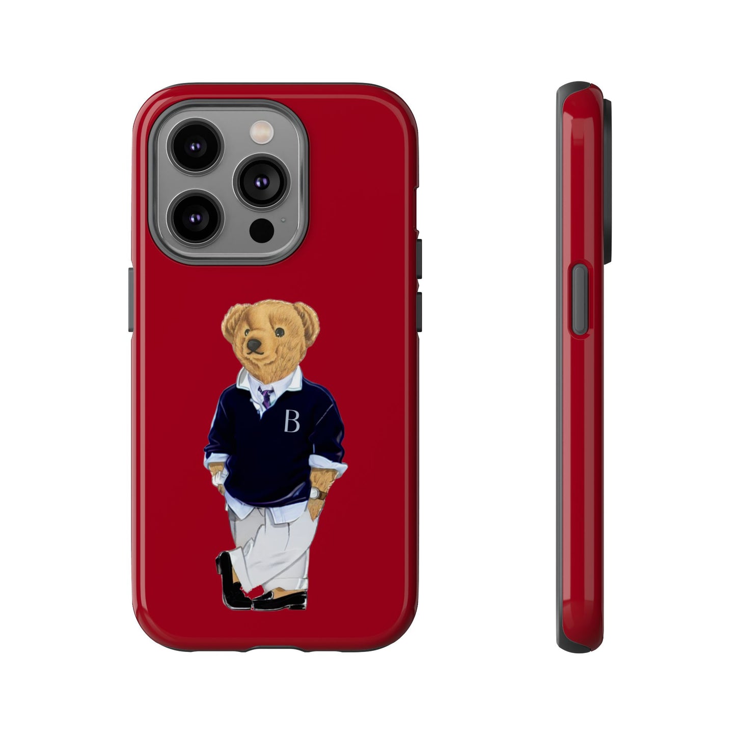 Red Bear Though Phone Case