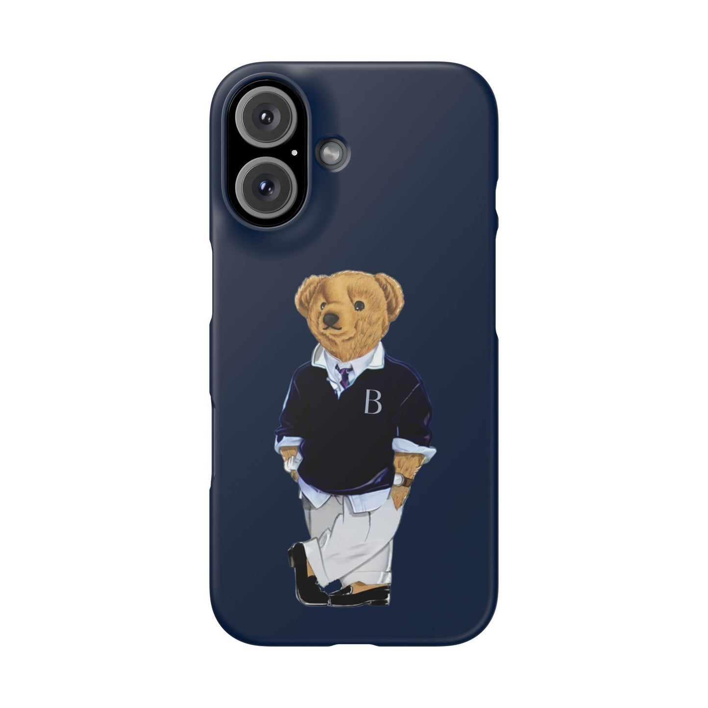 Dark Blue Bear Snap Case – Bold & Stylish