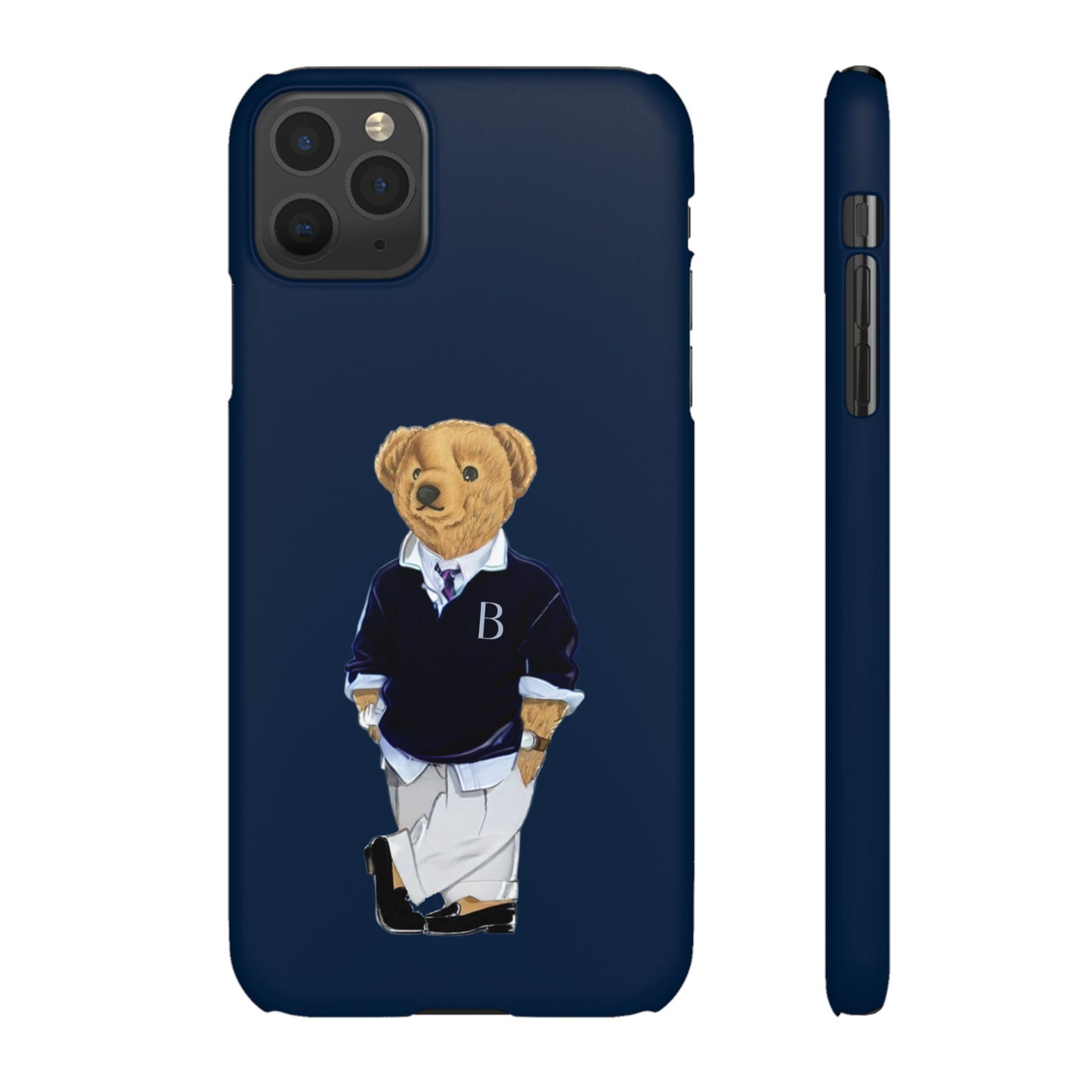 Dark Blue Bear Snap Case – Bold & Stylish