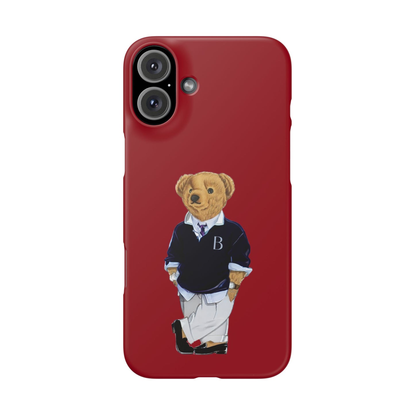 Red Bear Snap Case – Bold & Stylish