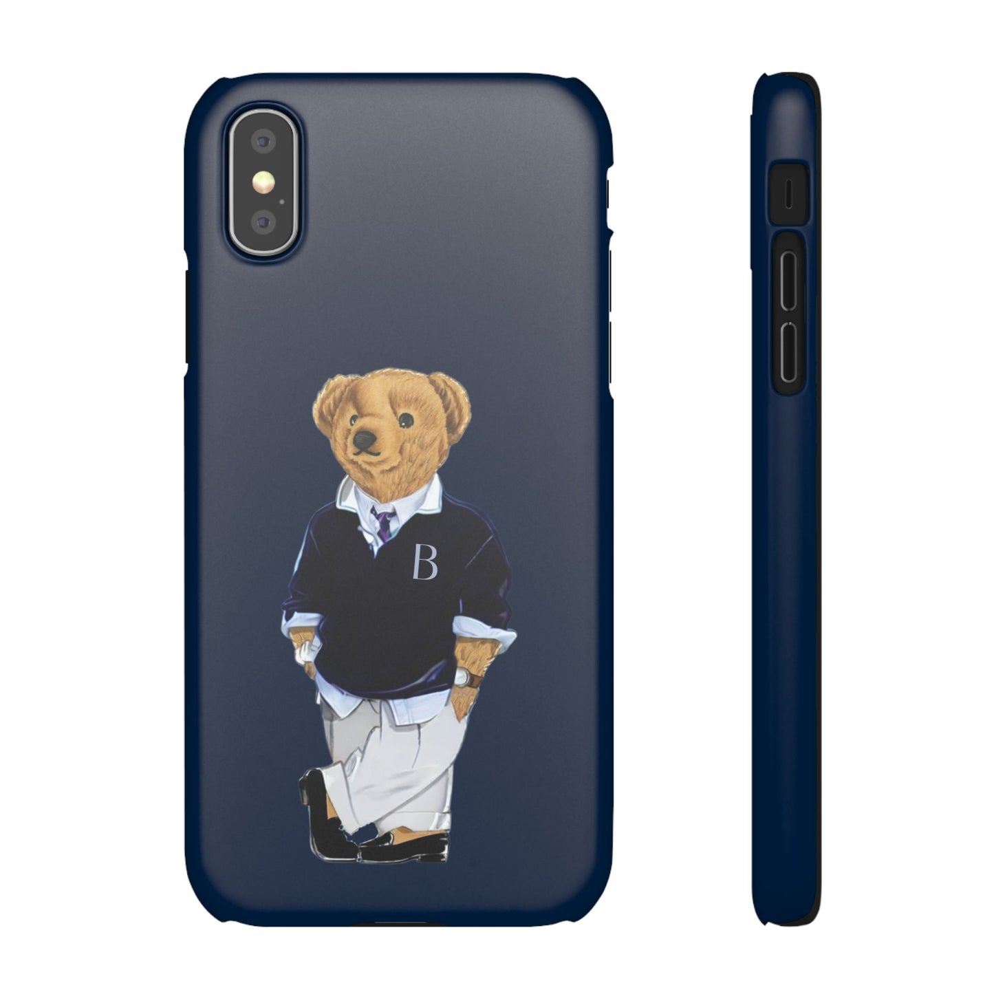 Dark Blue Bear Snap Case – Bold & Stylish