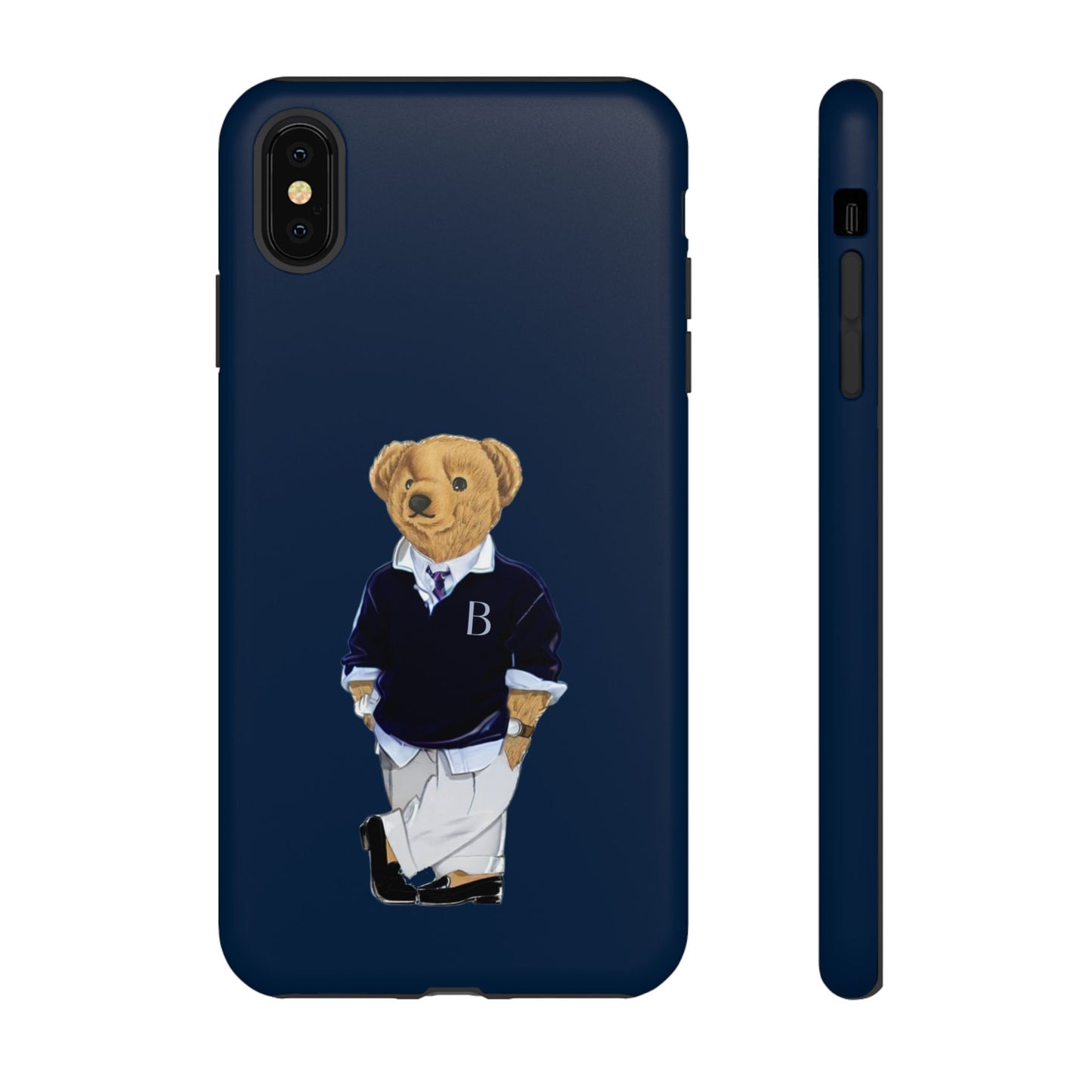 Dark Blue Bear Though Phone Case